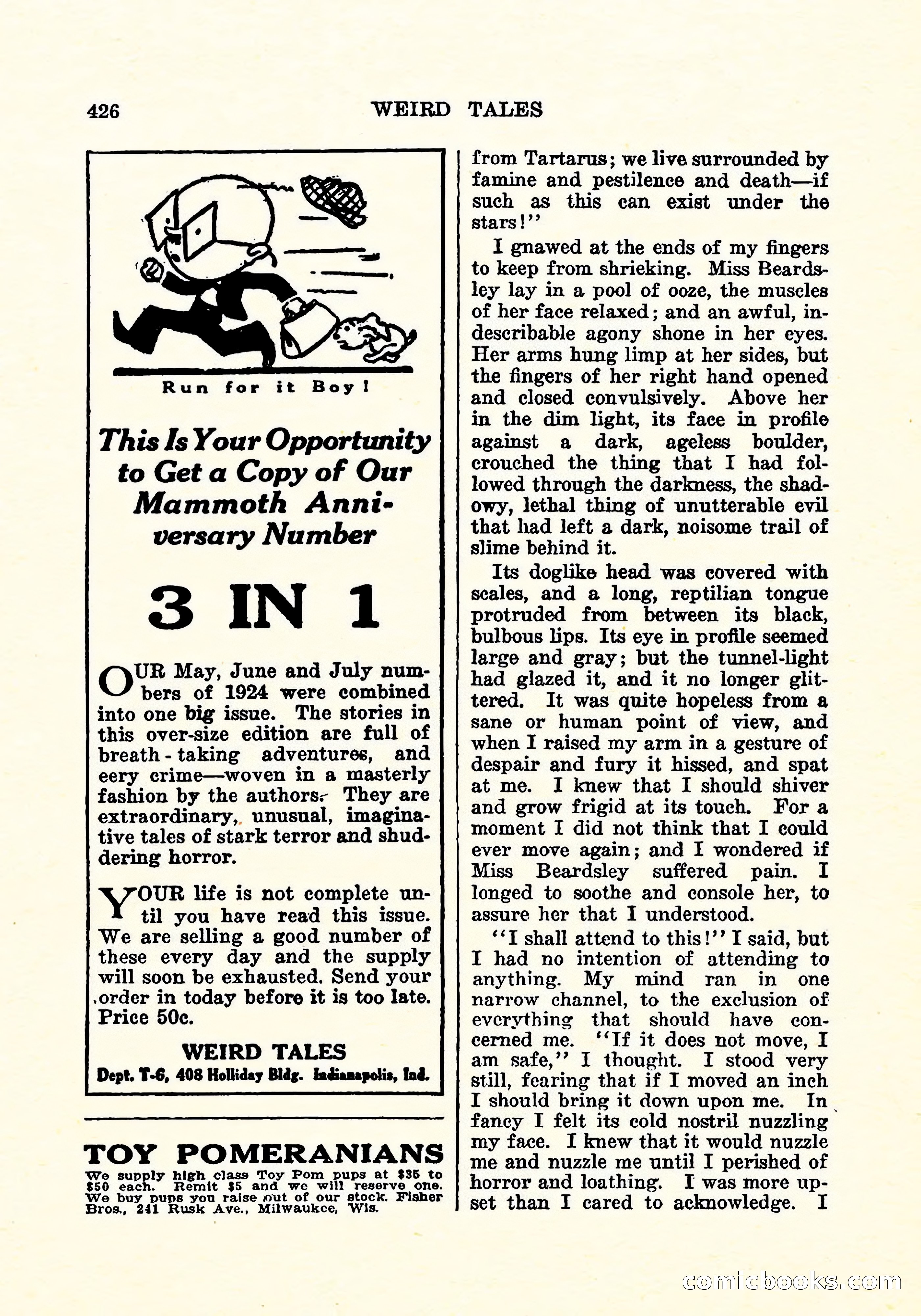 Weird Tales, Vol. 6, No. 3 — page 139 of 146