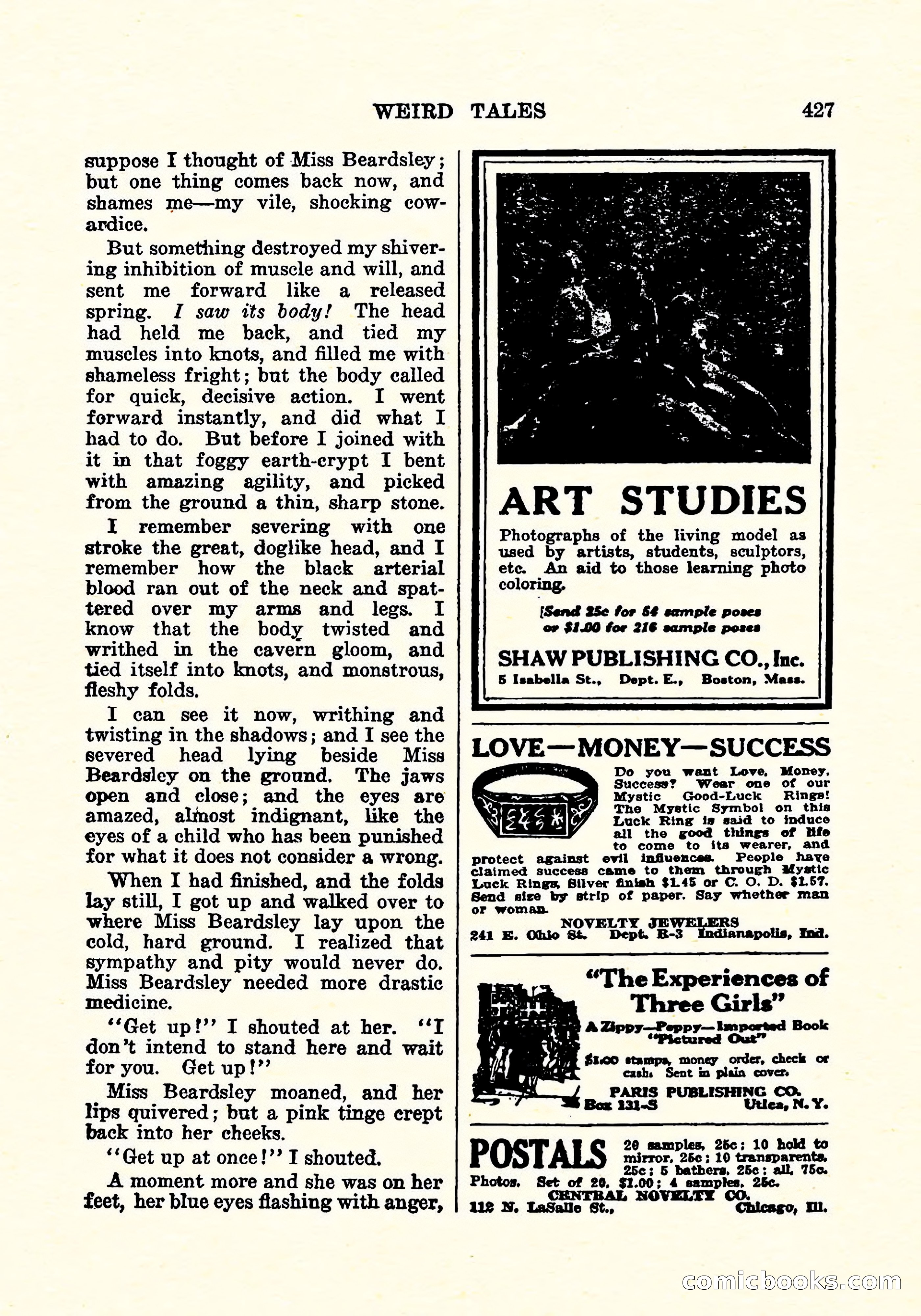 Weird Tales, Vol. 6, No. 3 — page 140 of 146