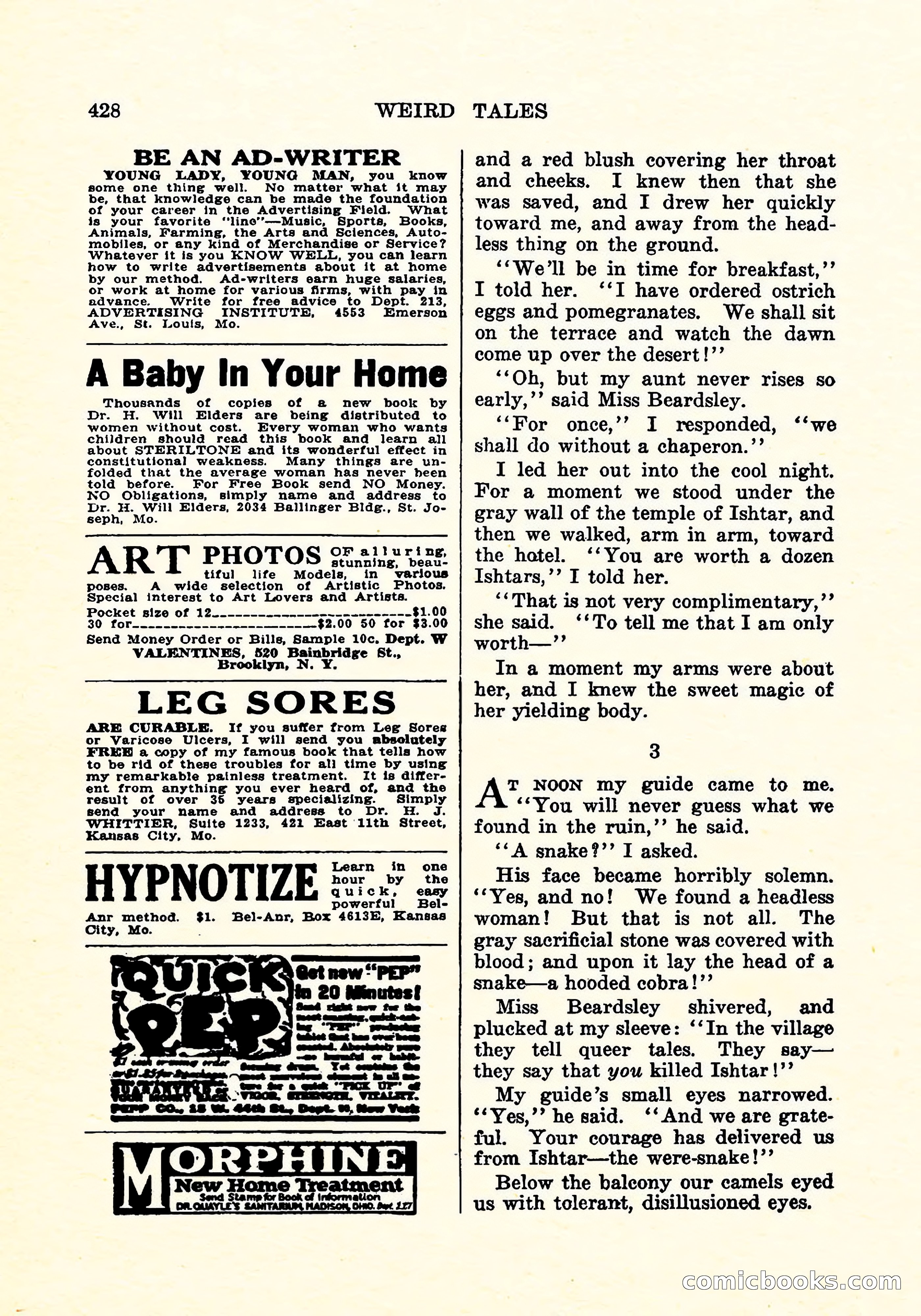 Weird Tales, Vol. 6, No. 3 — page 141 of 146