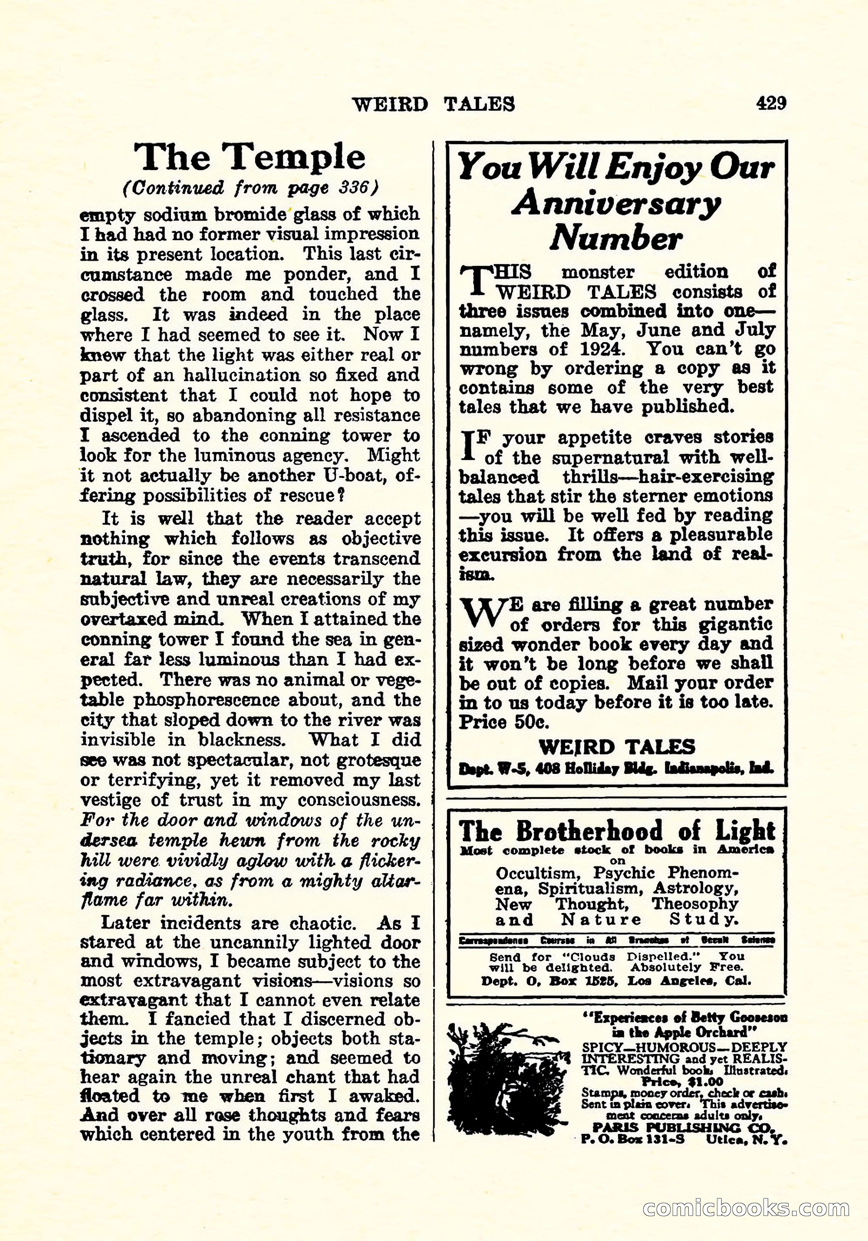 Weird Tales, Vol. 6, No. 3 — page 142 of 146