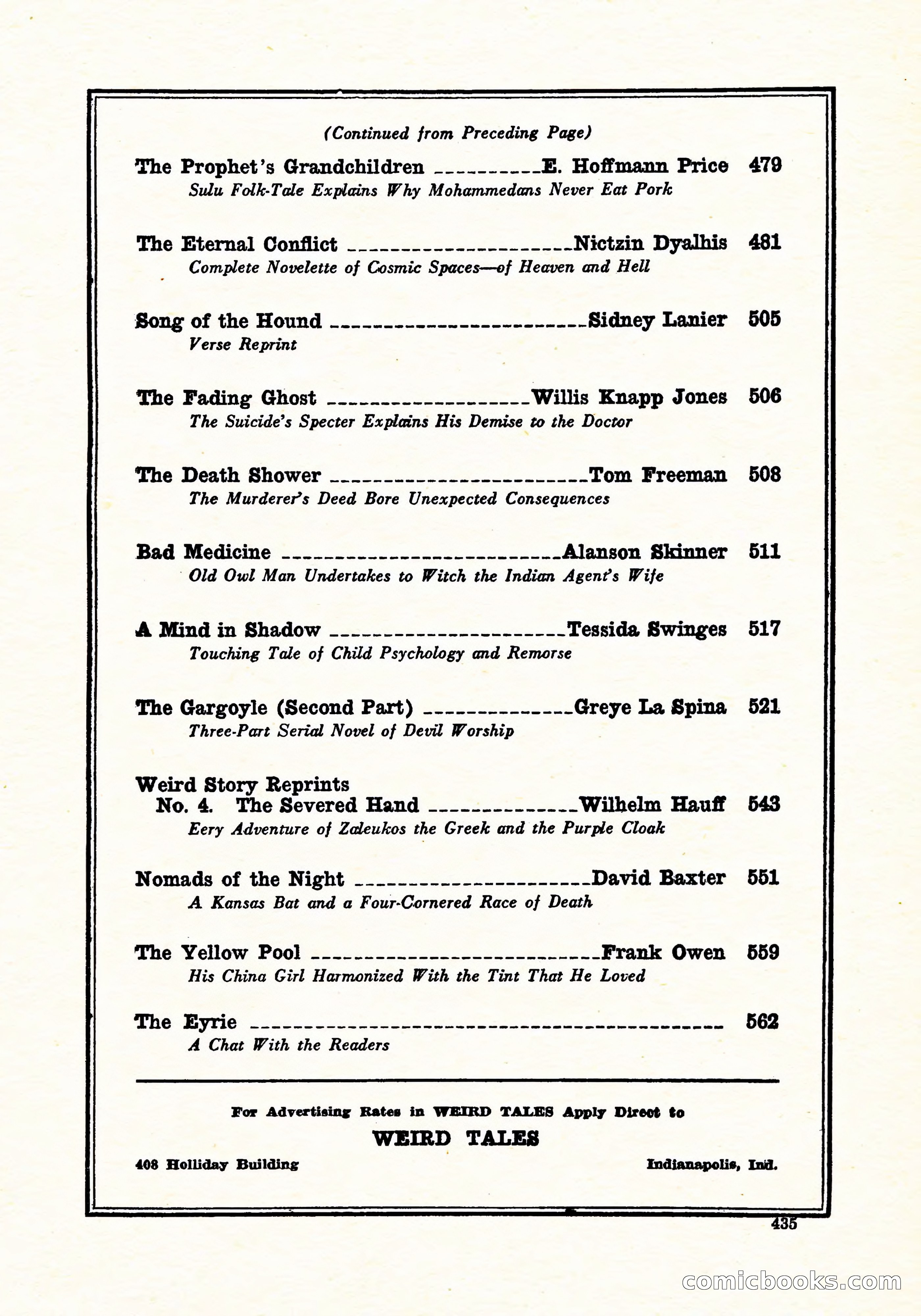Weird Tales, Vol. 6 No. 4 — page 4 of 146