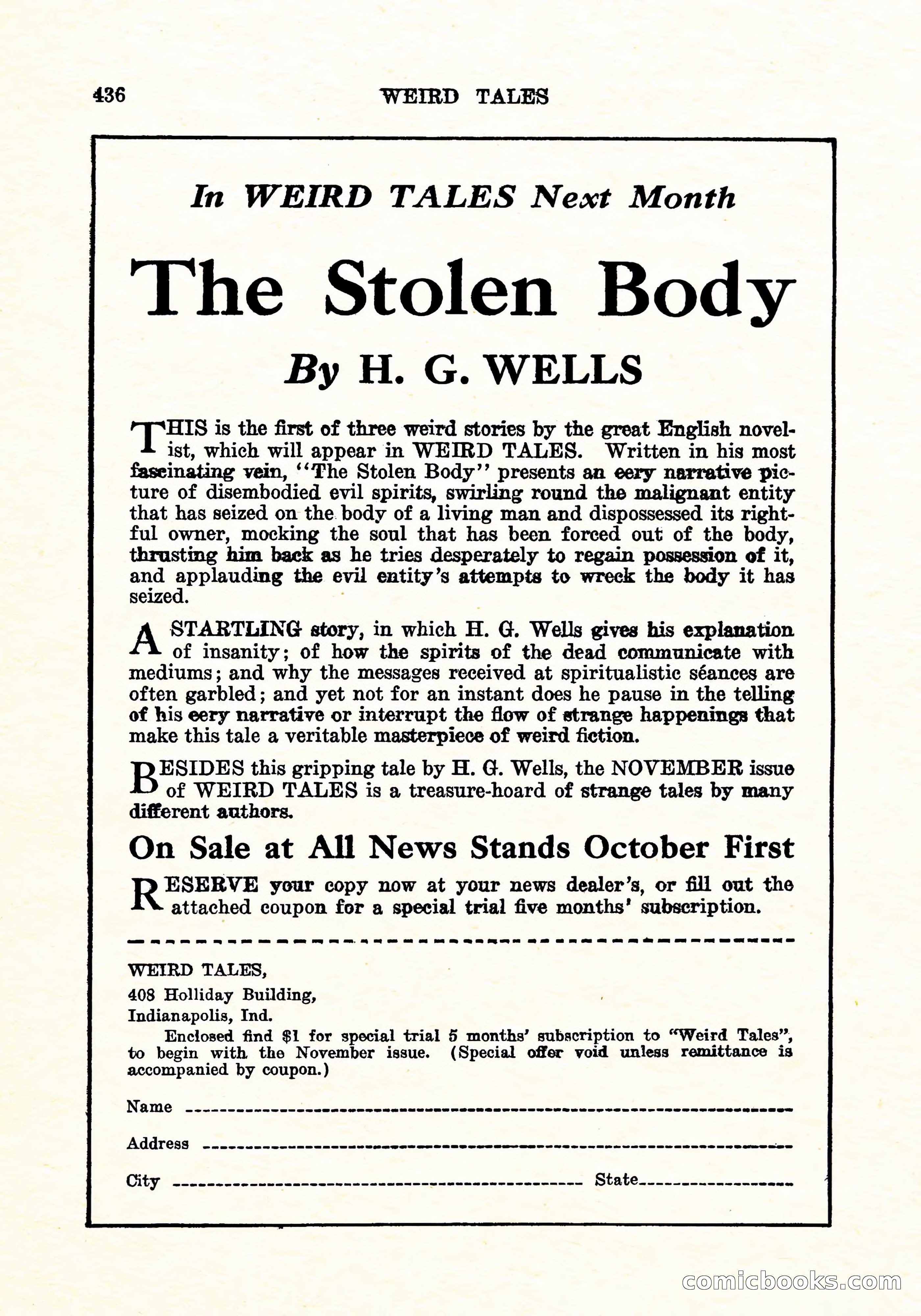 Weird Tales, Vol. 6 No. 4 — page 5 of 146