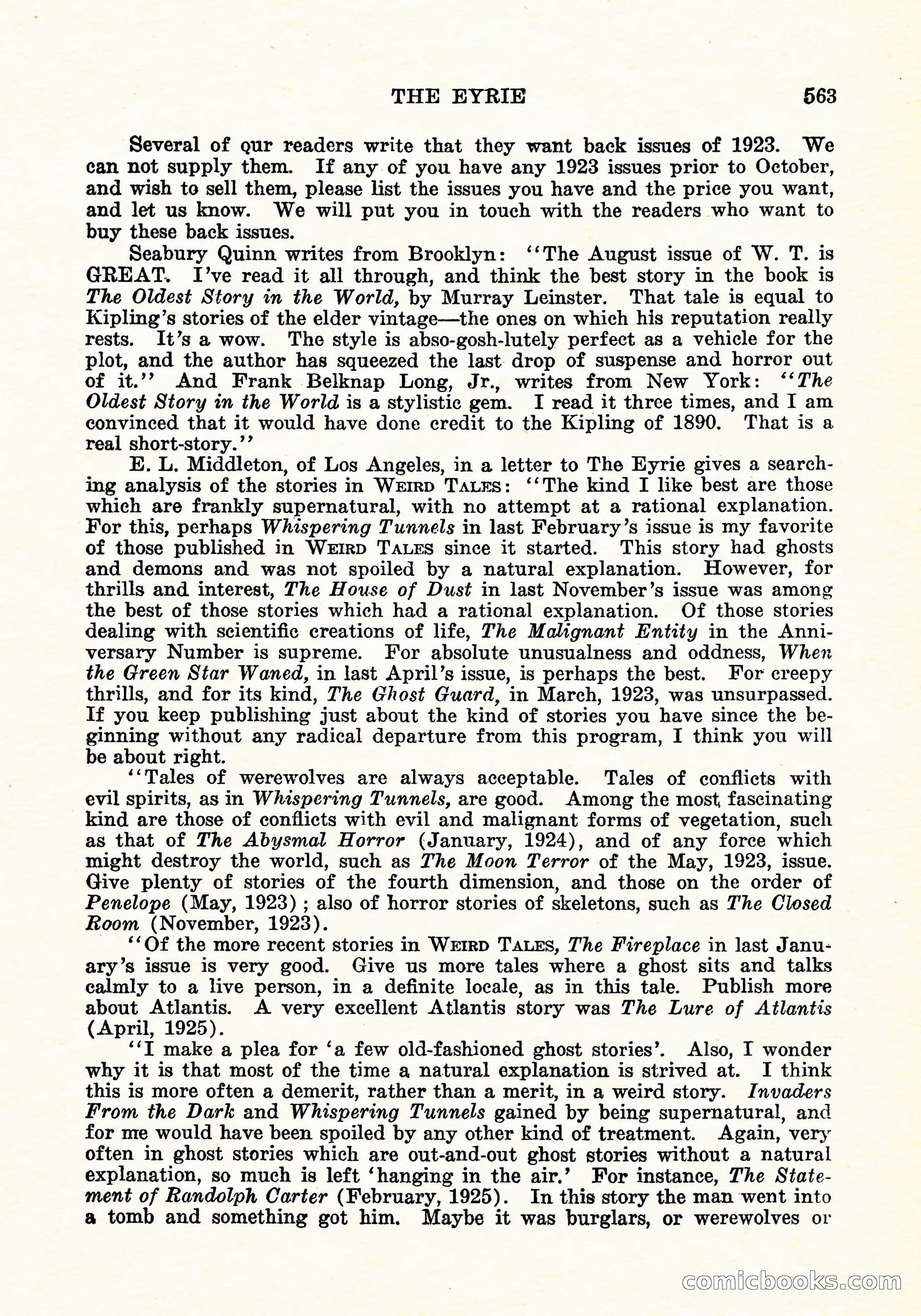 Weird Tales, Vol. 6 No. 4 — page 132 of 146