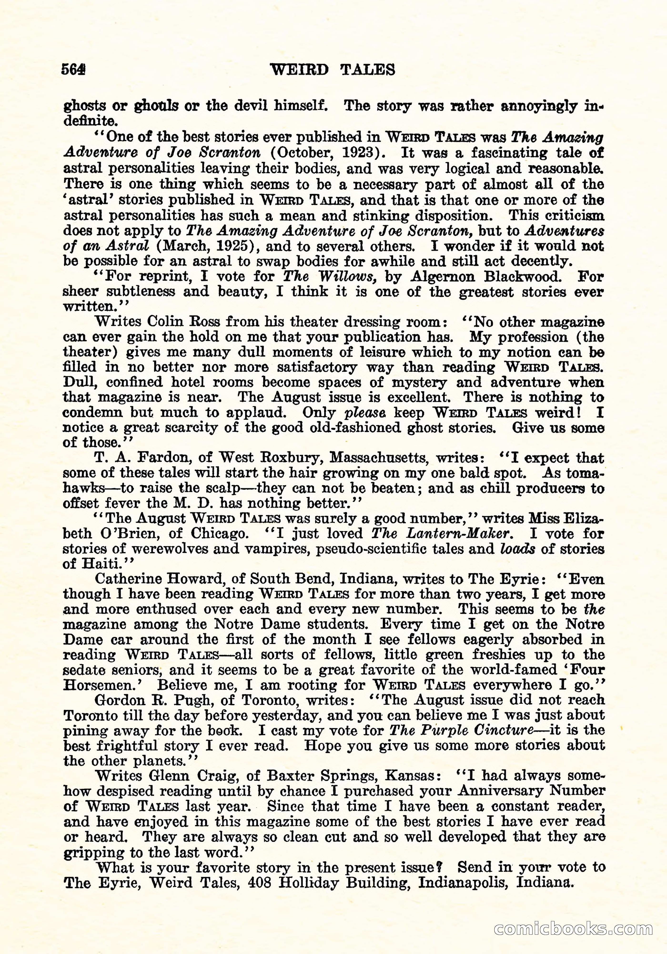 Weird Tales, Vol. 6 No. 4 — page 133 of 146