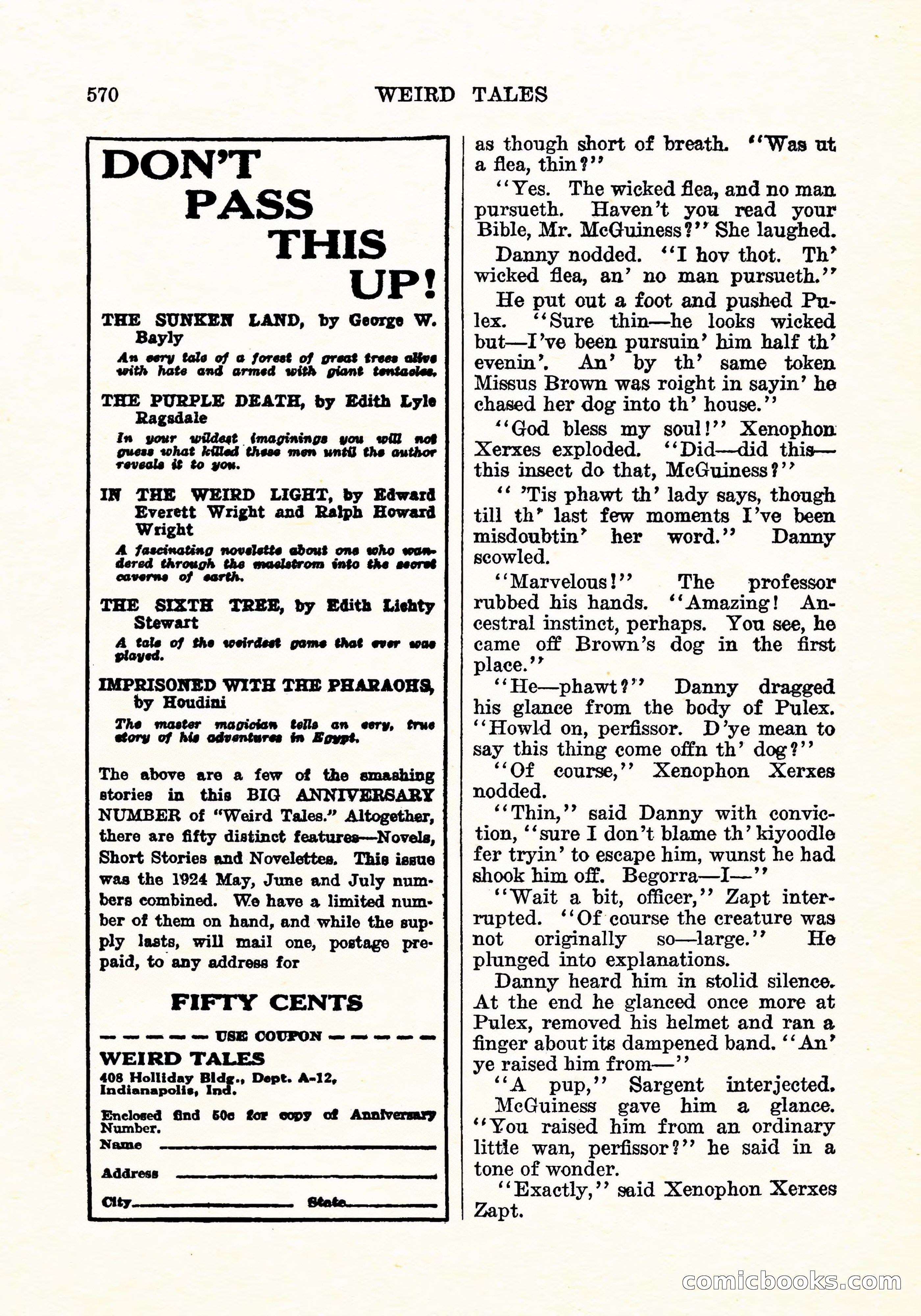 Weird Tales, Vol. 6 No. 4 — page 139 of 146