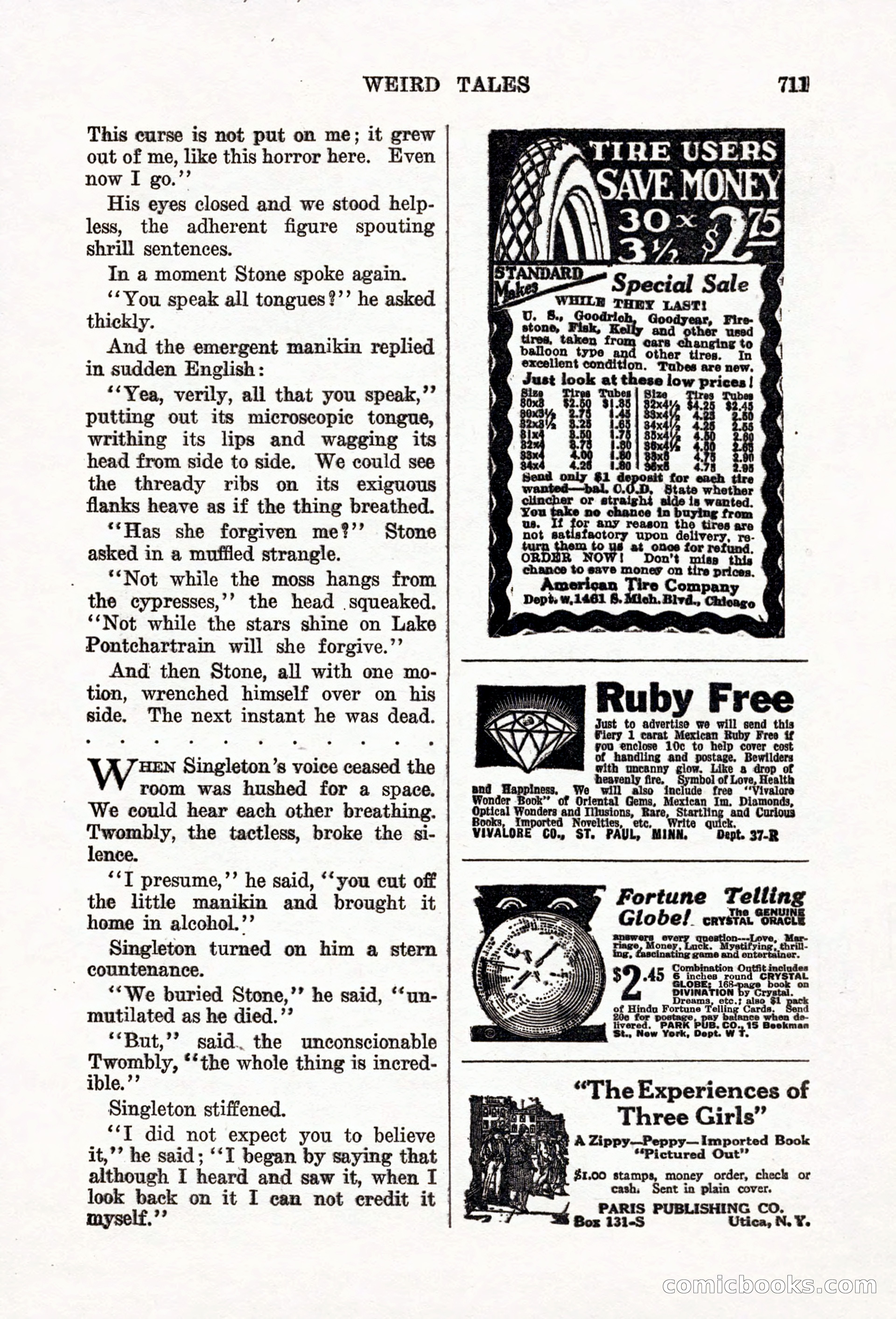 Weird Tales, Vol. 6, No. 5 — page 137 of 148