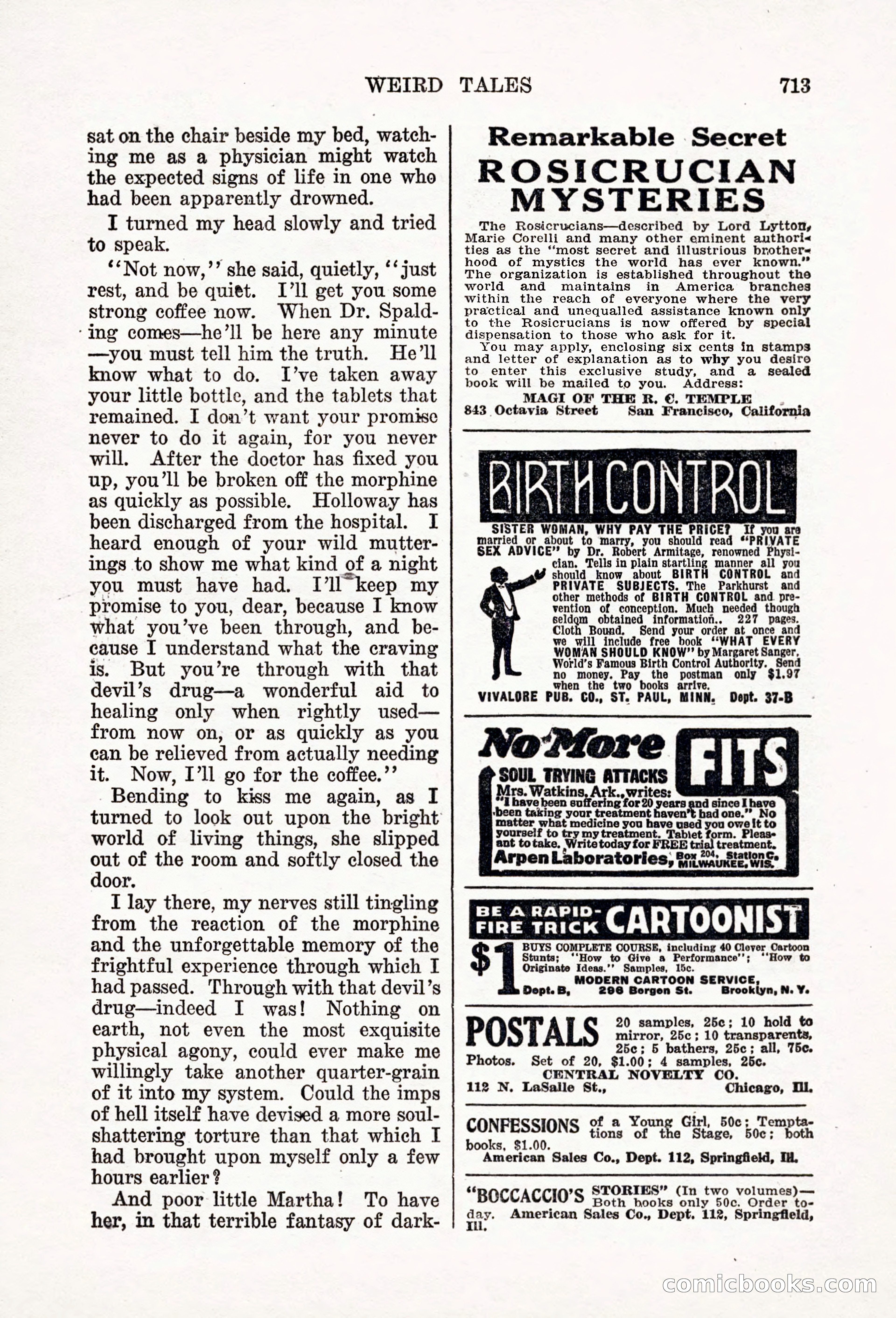 Weird Tales, Vol. 6, No. 5 — page 139 of 148