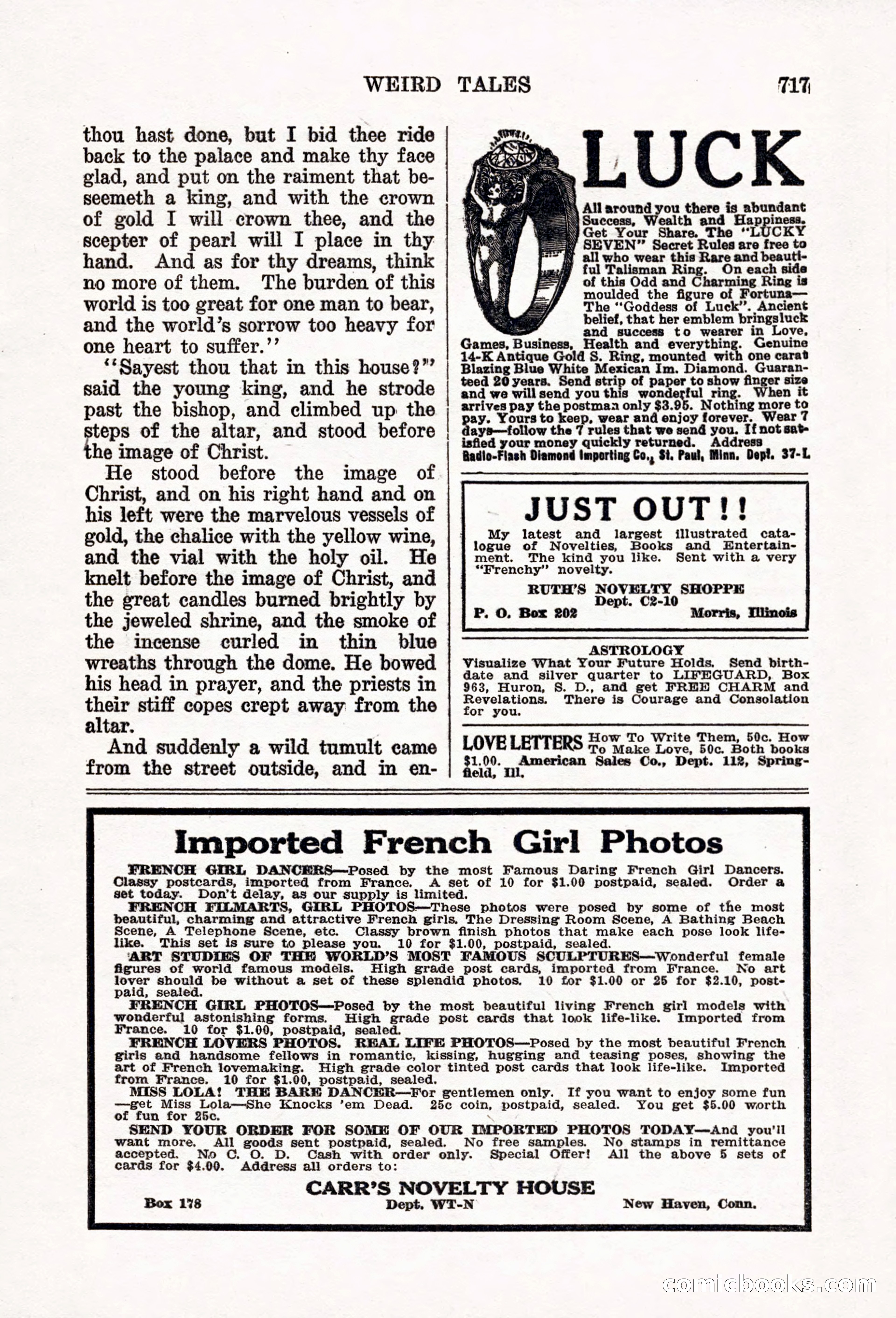 Weird Tales, Vol. 6, No. 5 — page 143 of 148