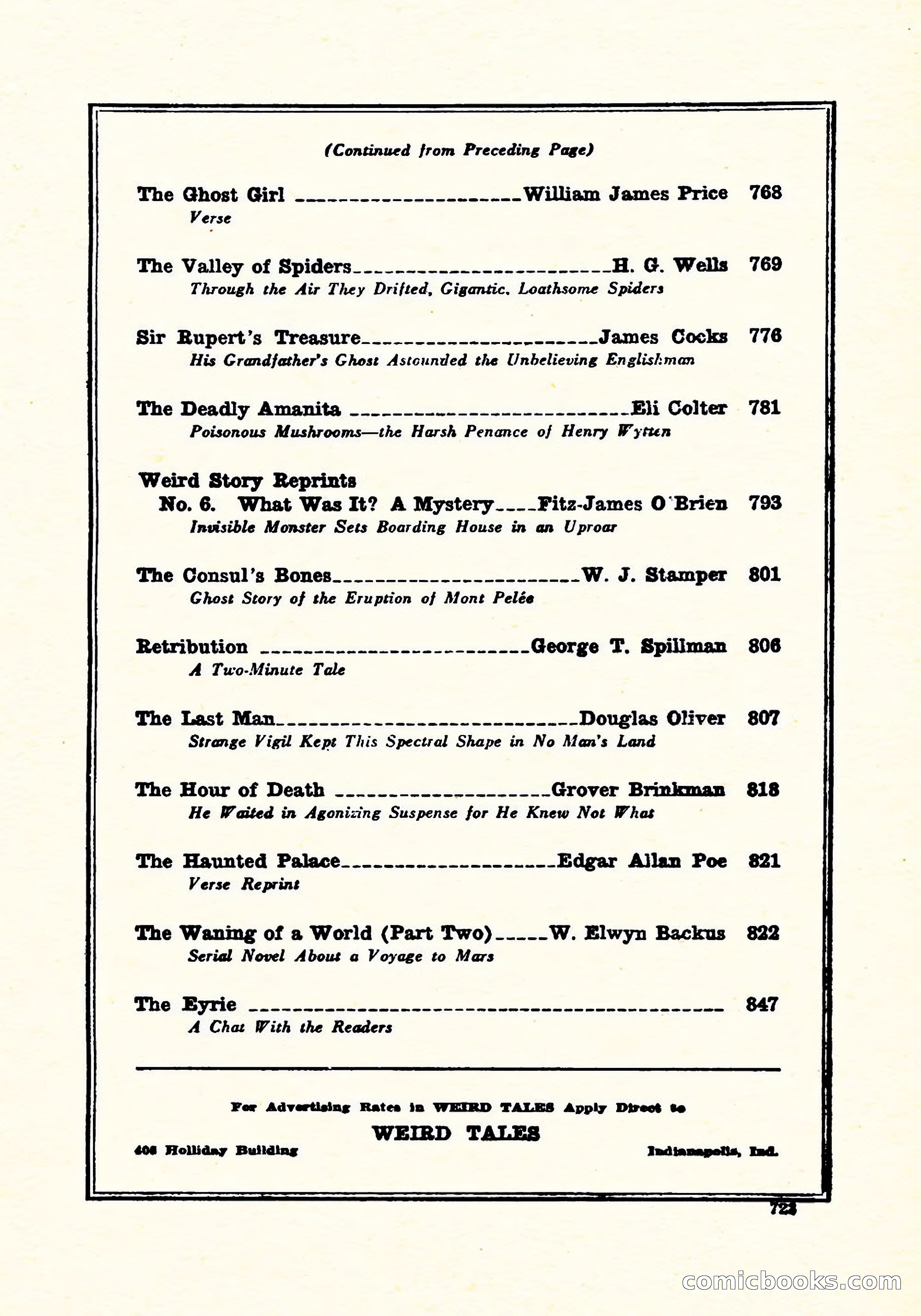 Weird Tales, December 1925 — page 4 of 146