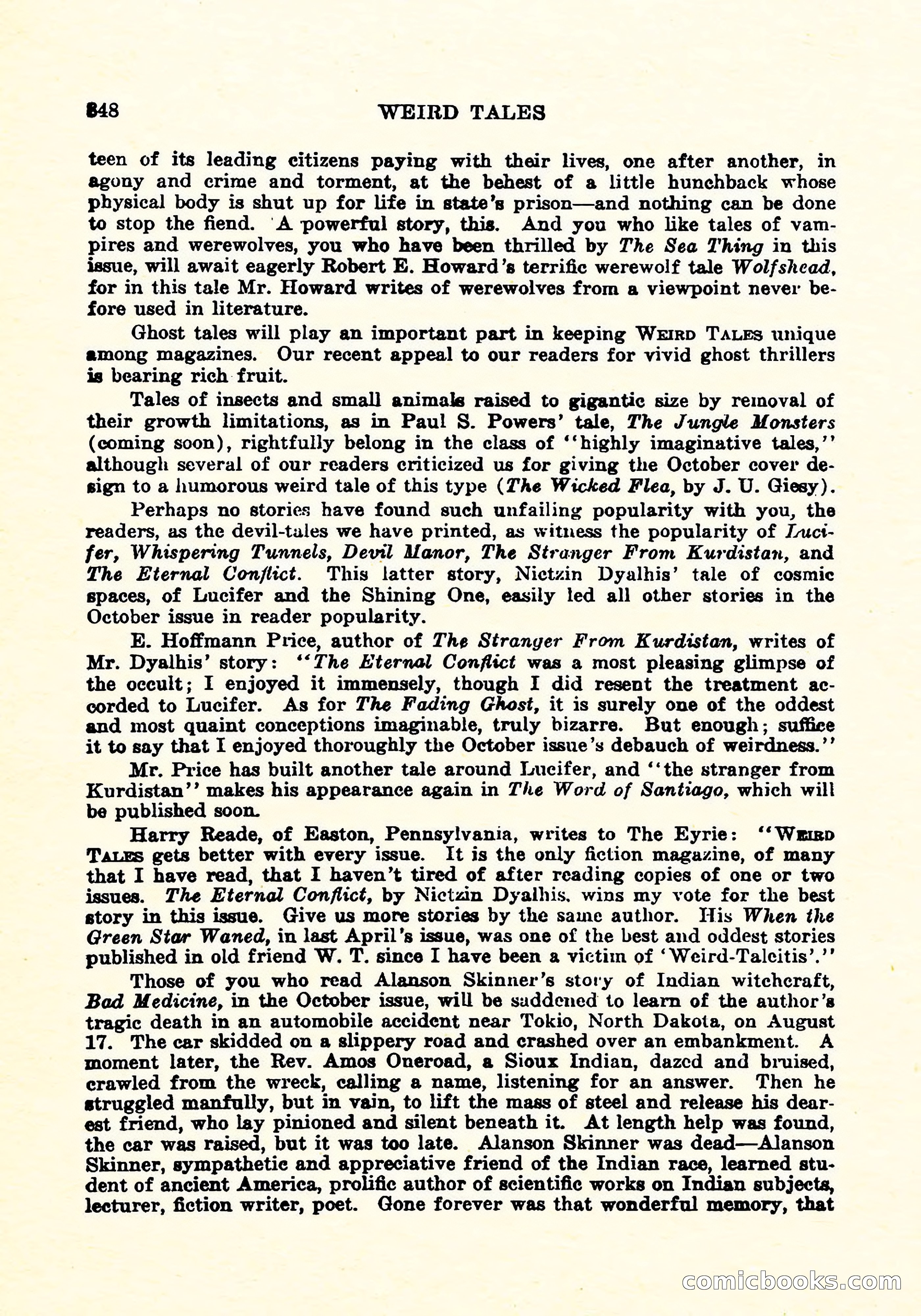 Weird Tales, December 1925 — page 129 of 146