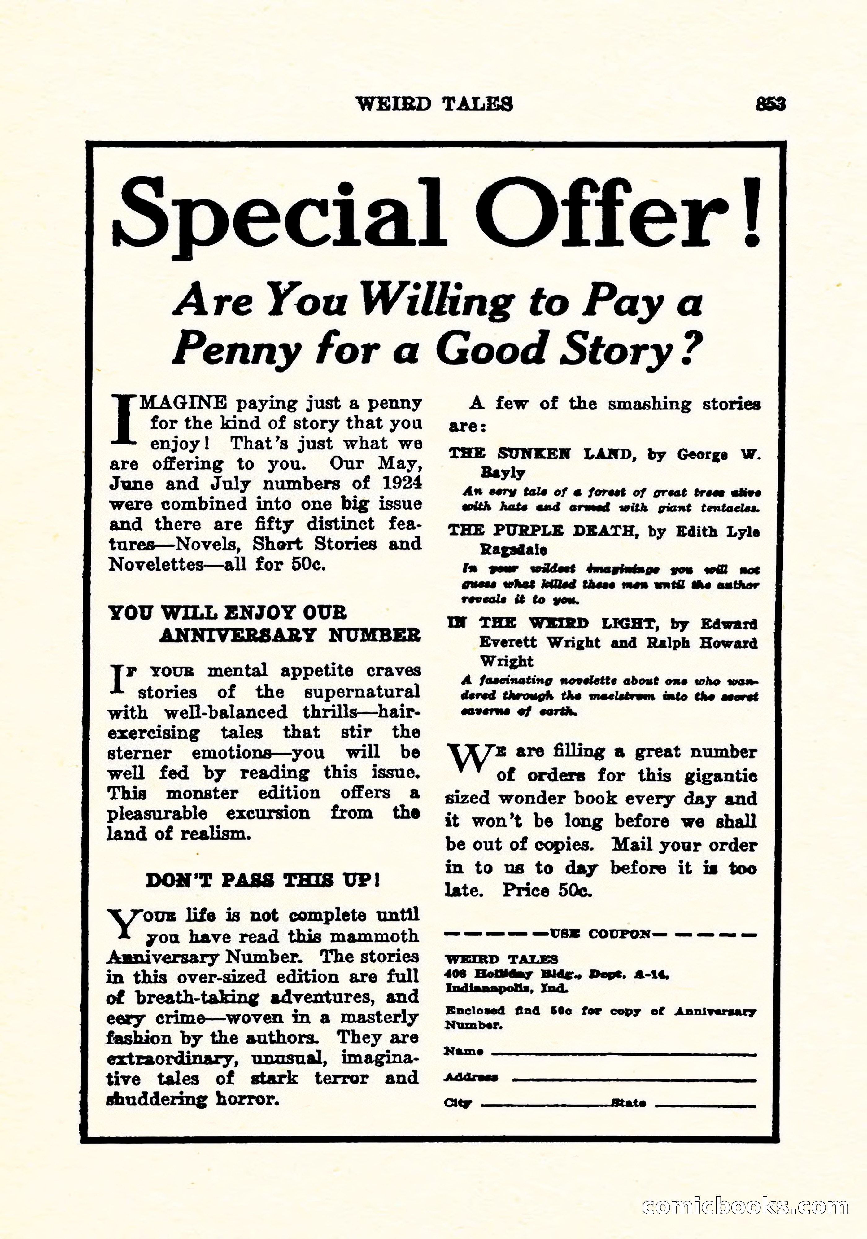 Weird Tales, December 1925 — page 134 of 146