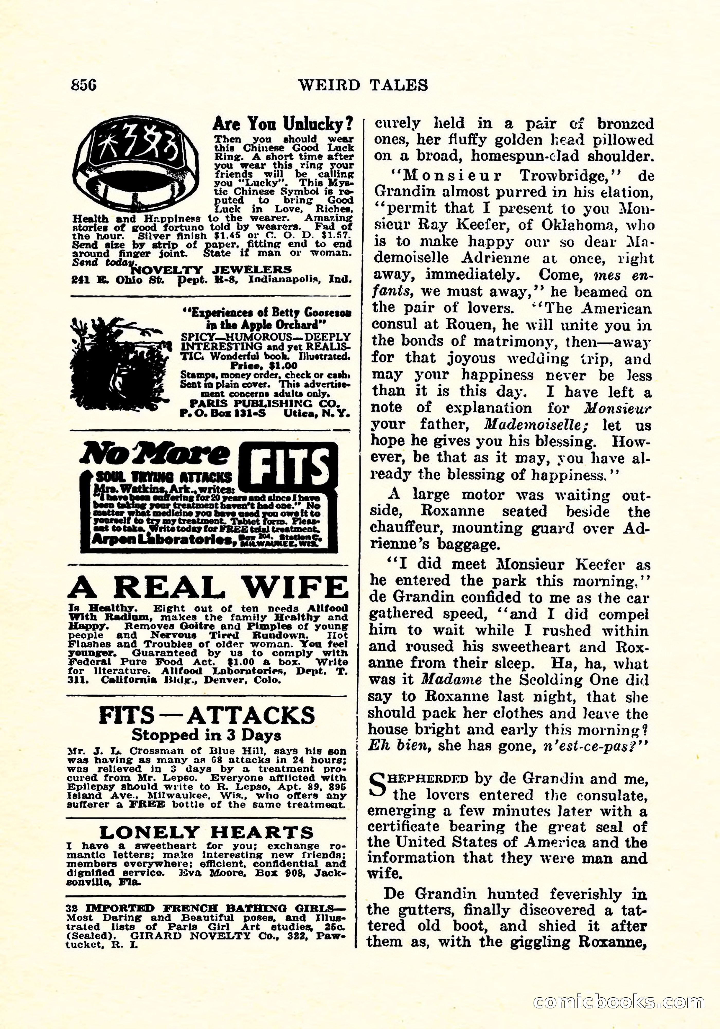 Weird Tales, December 1925 — page 137 of 146