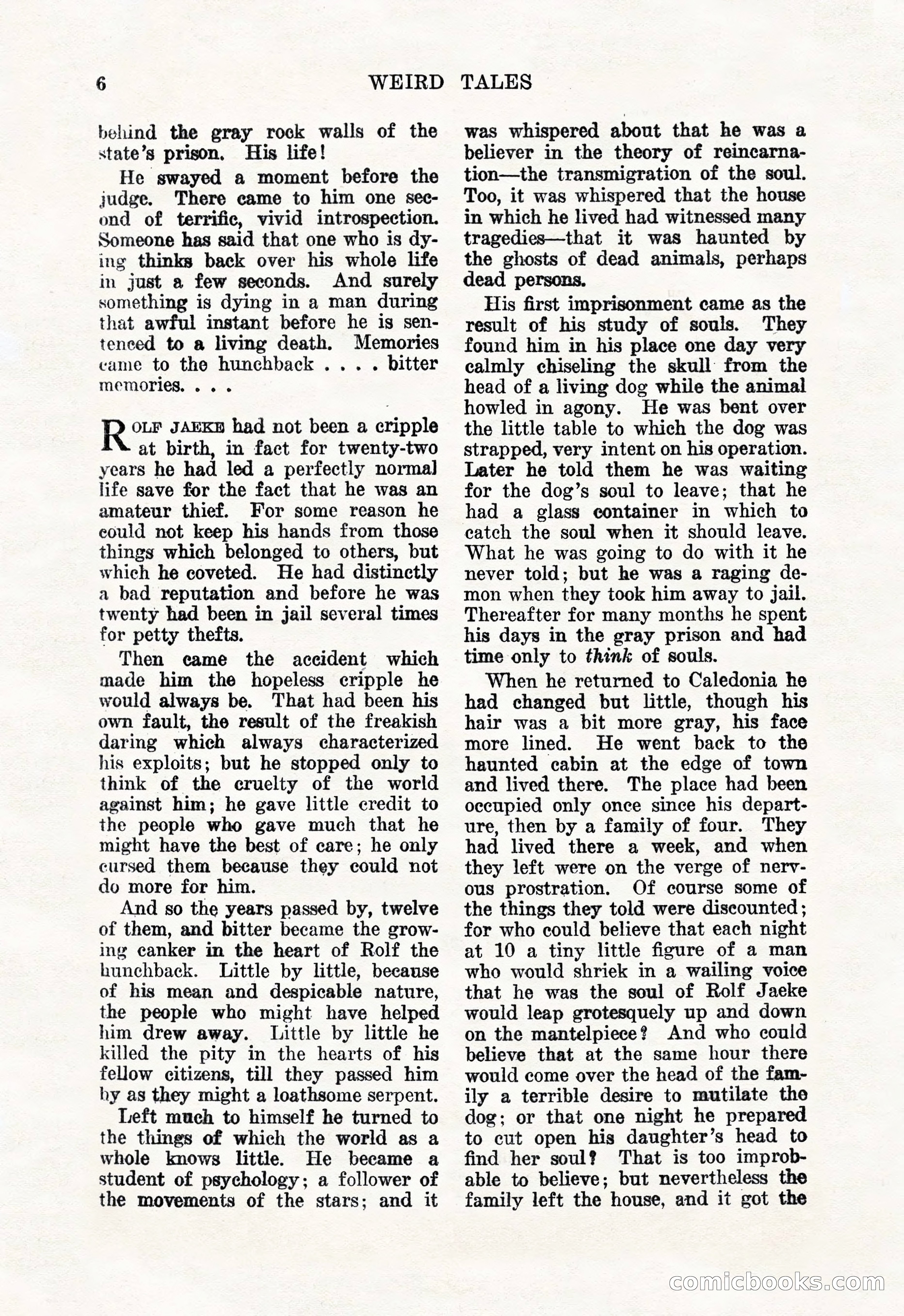 Weird Tales, January 1926 — page 8 of 148