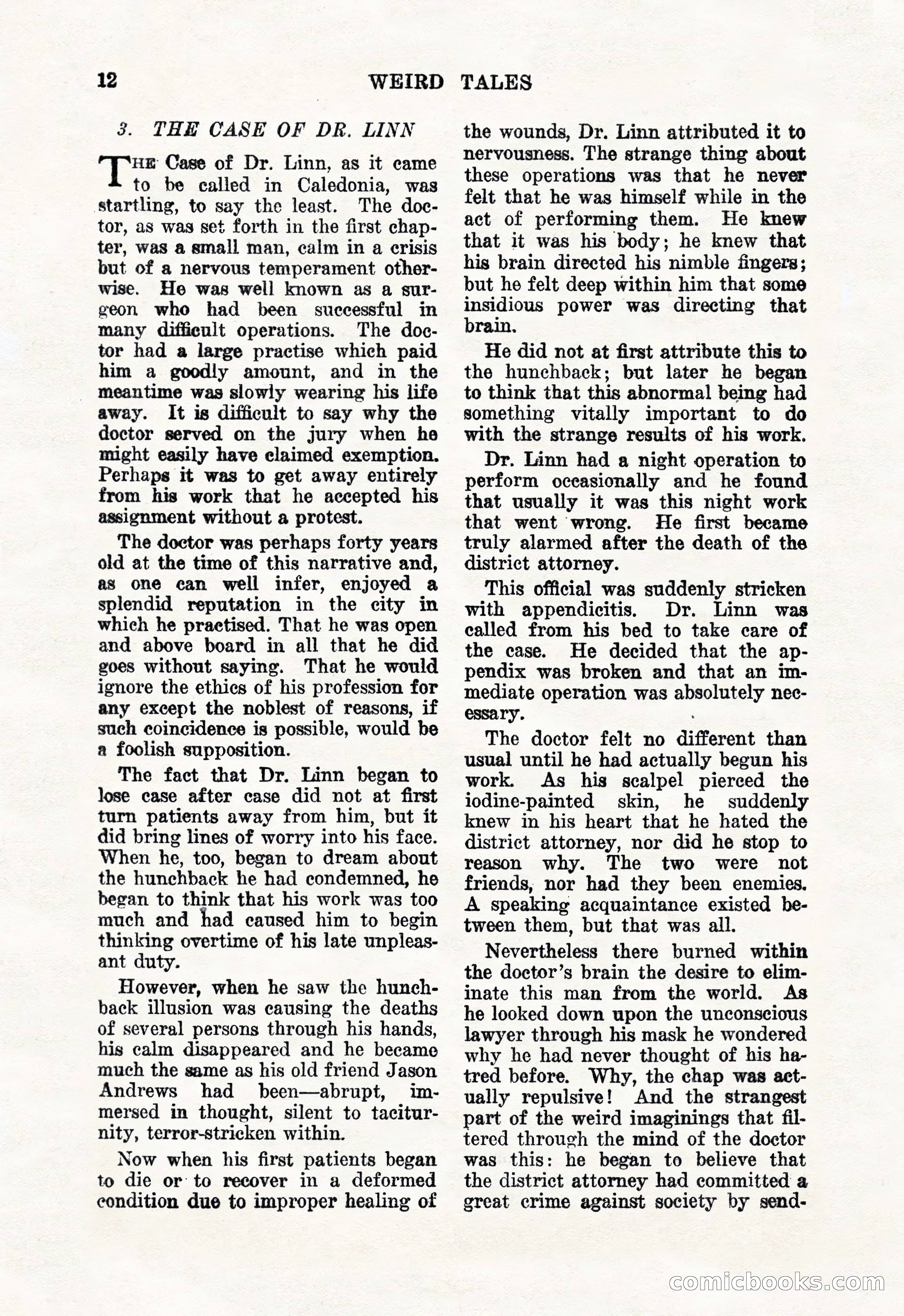 Weird Tales, January 1926 — page 14 of 148