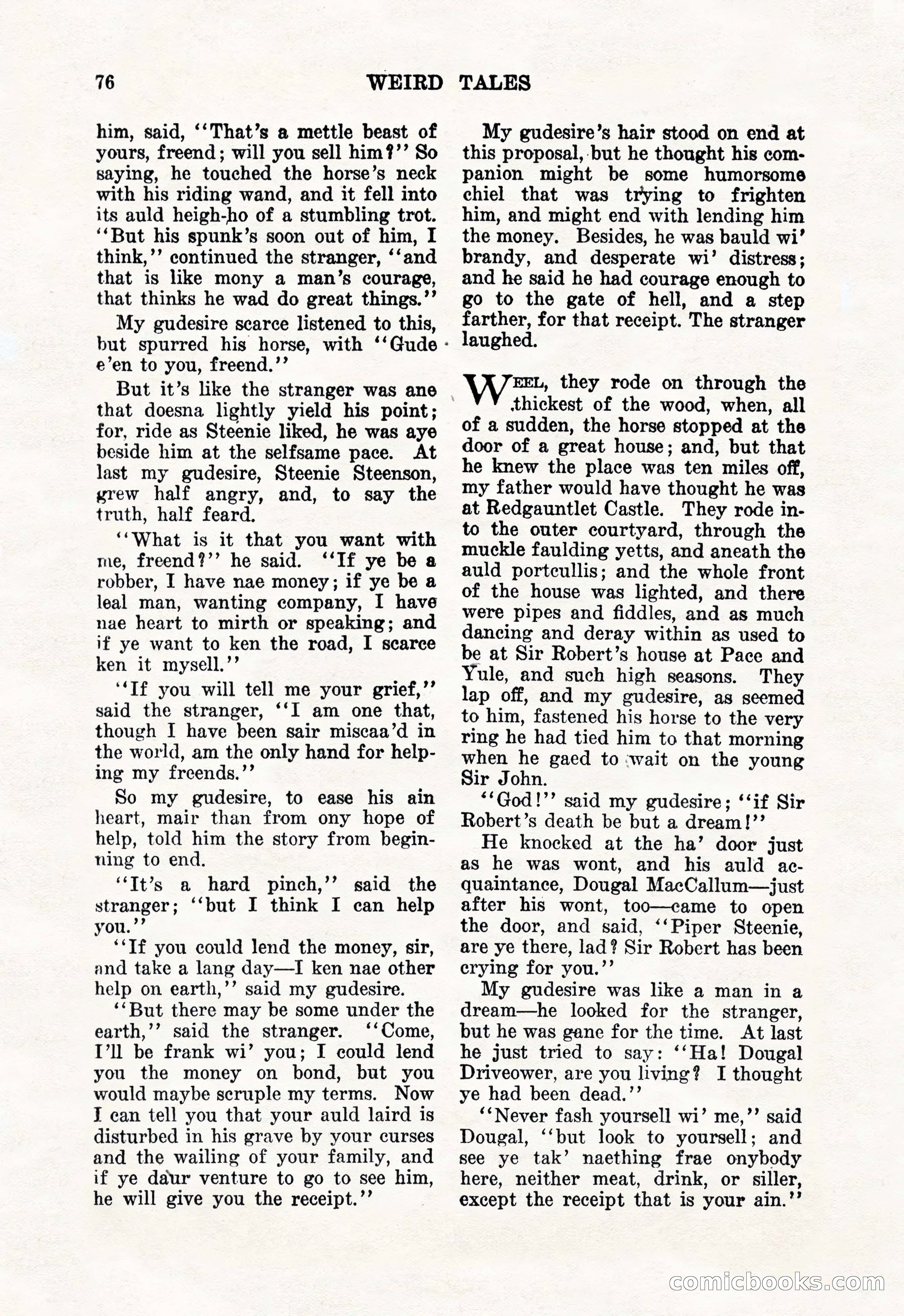 Weird Tales, January 1926 — page 78 of 148