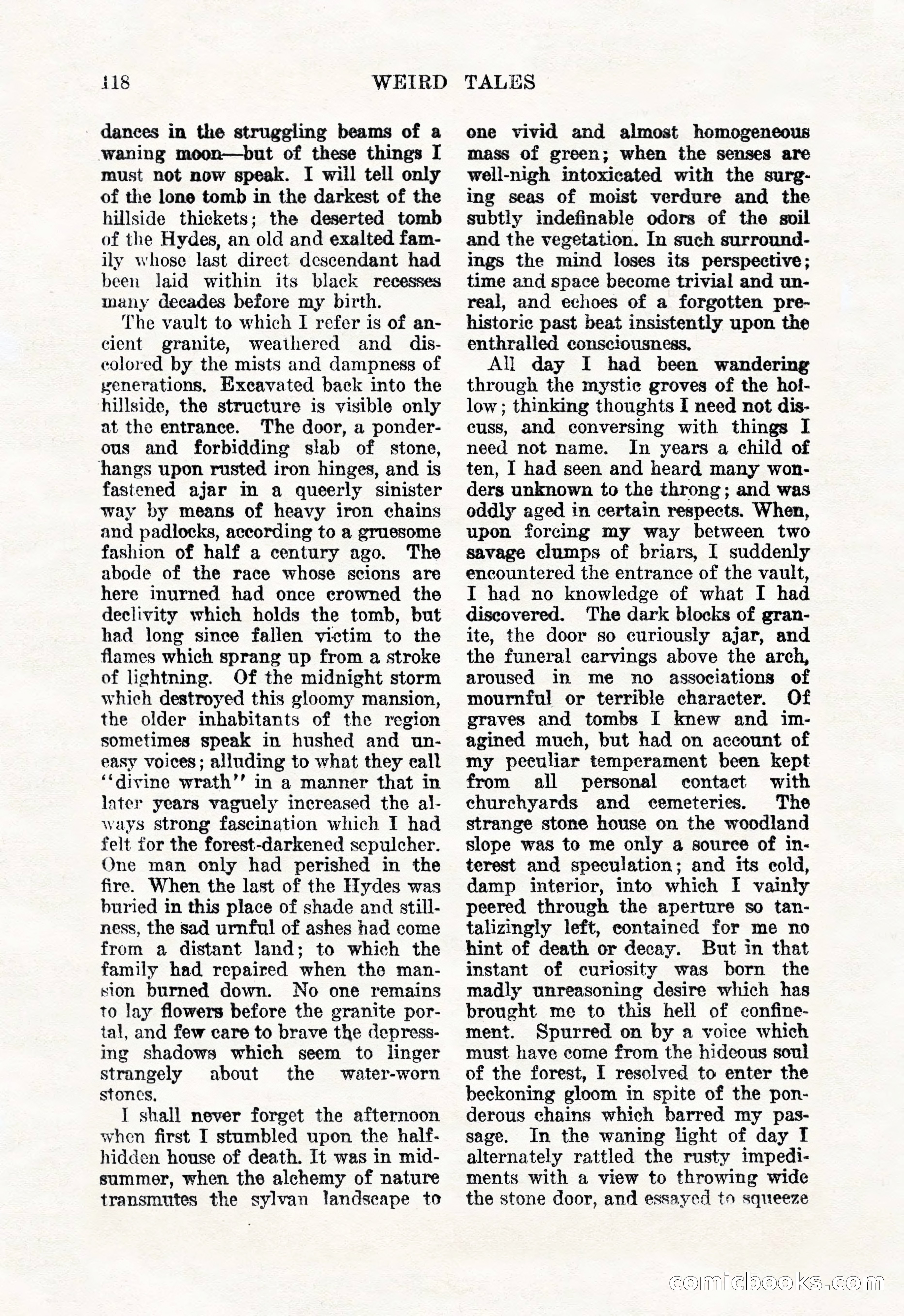 Weird Tales, January 1926 — page 120 of 148