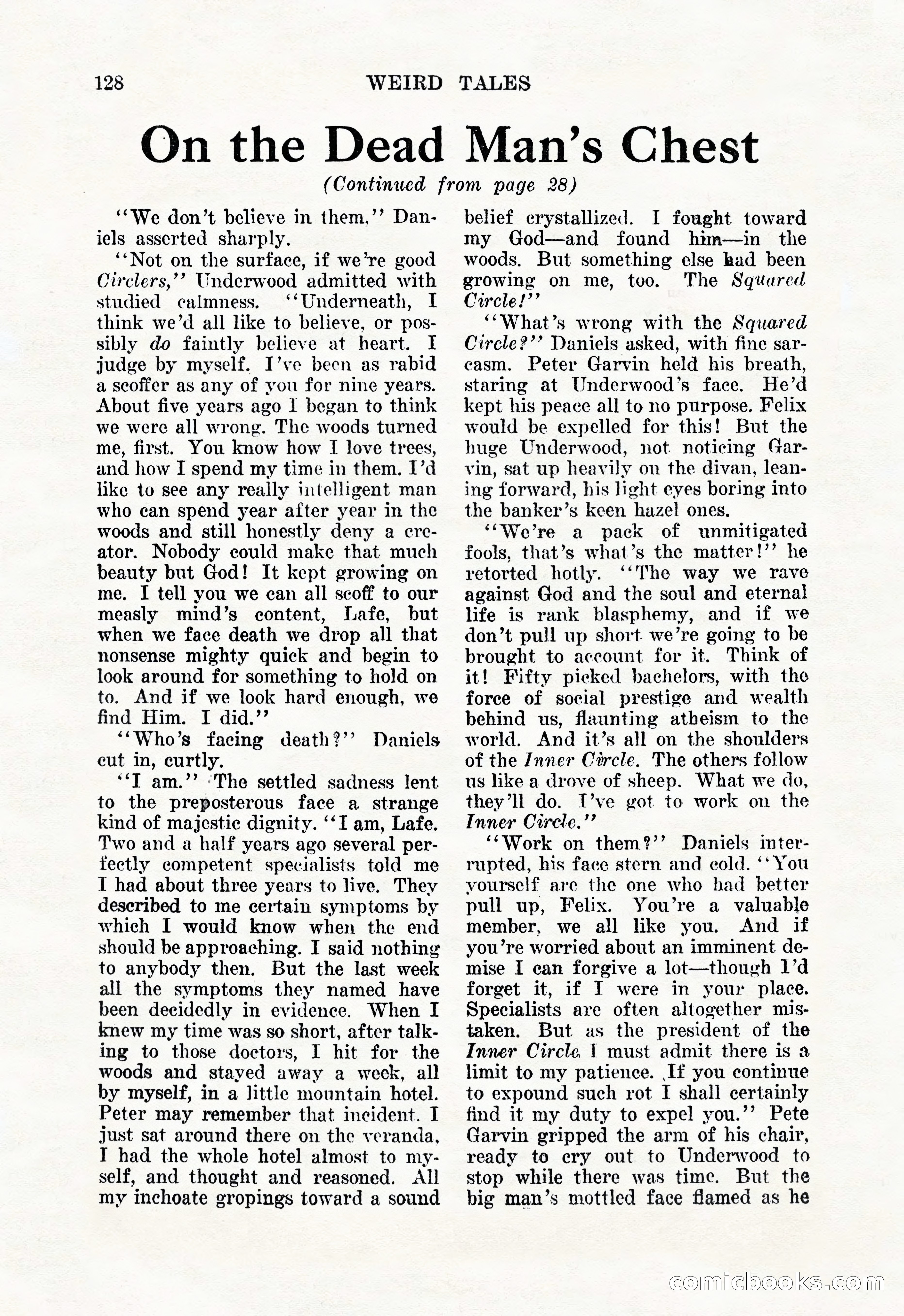 Weird Tales, January 1926 — page 130 of 148