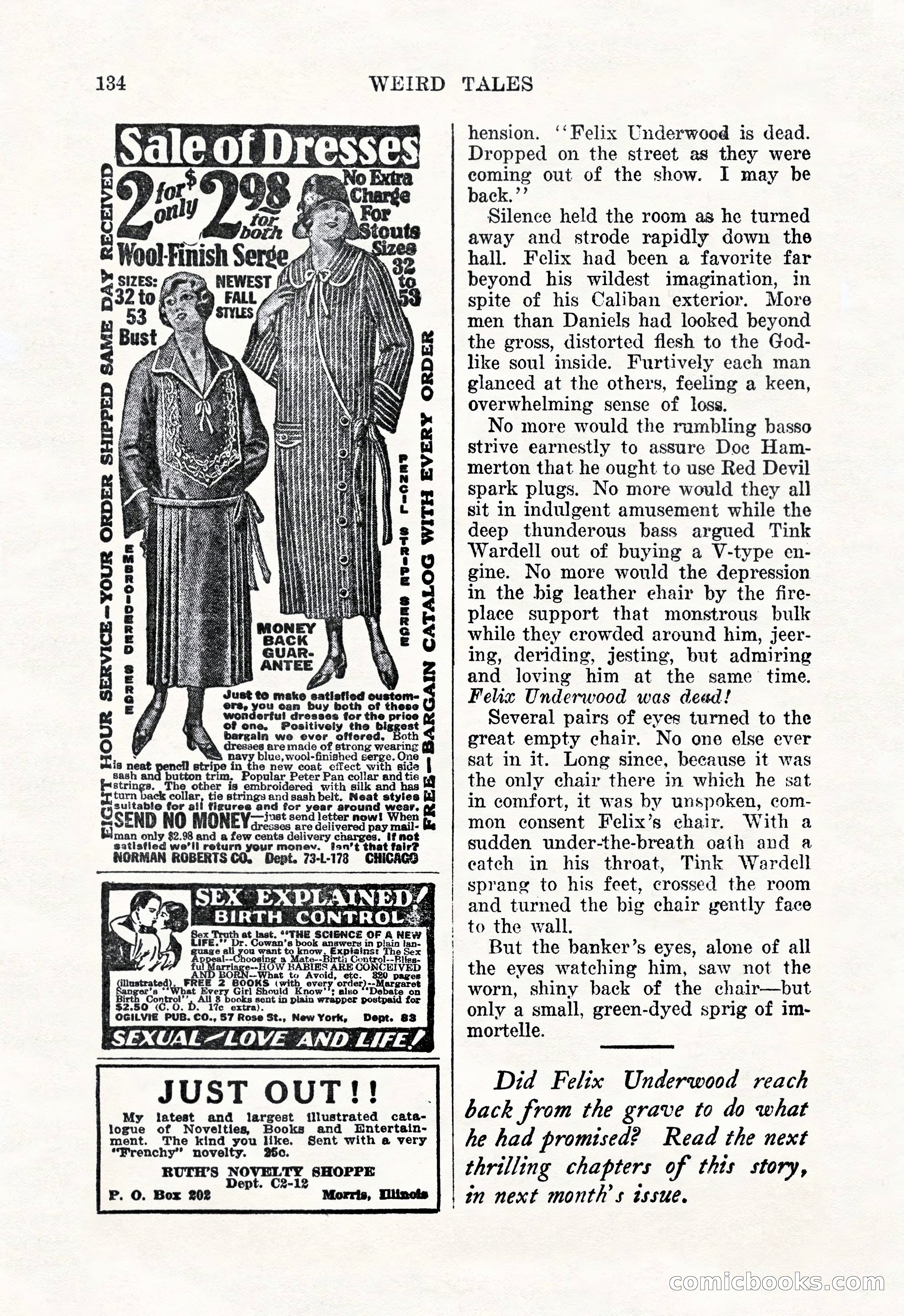 Weird Tales, January 1926 — page 136 of 148