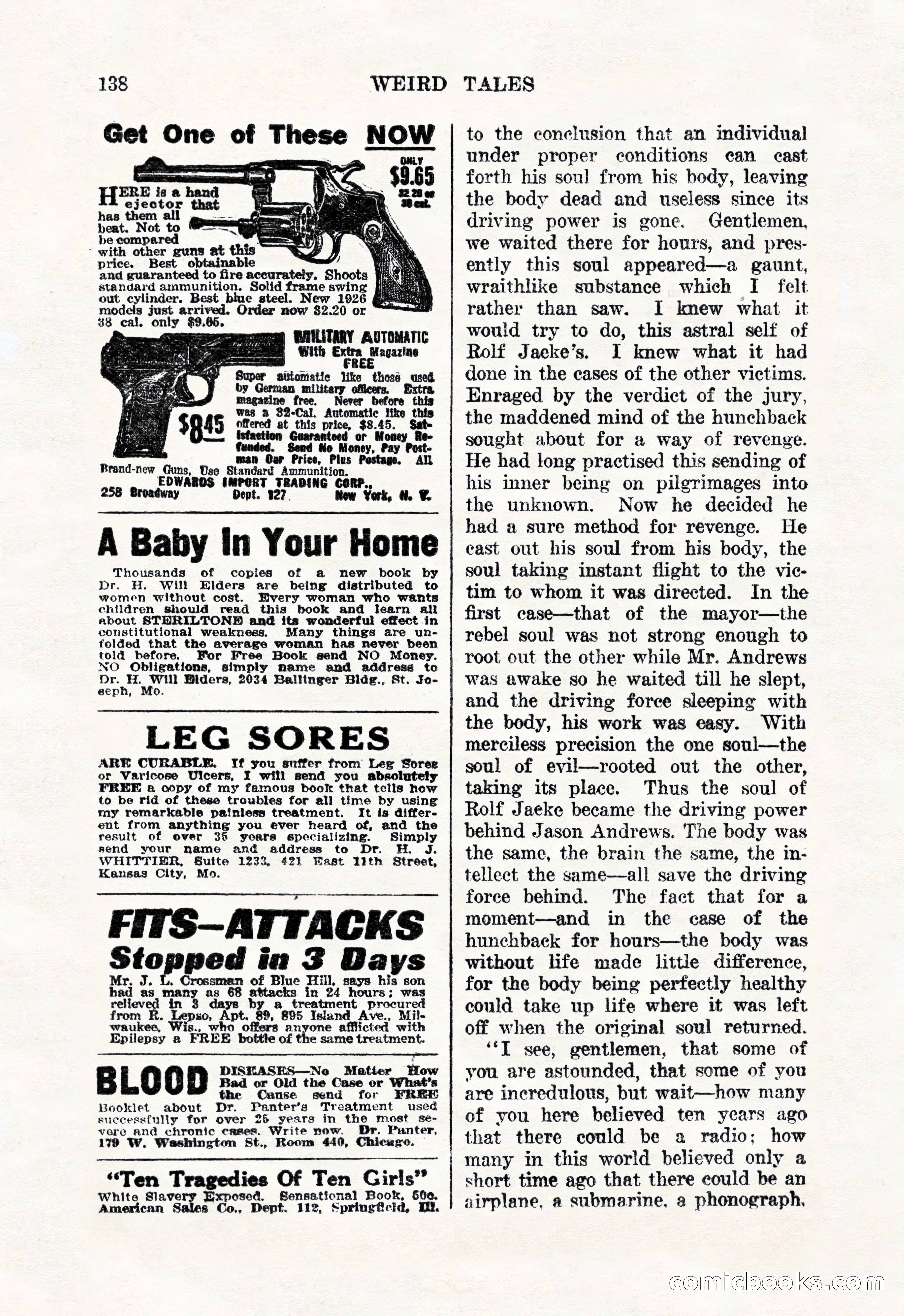 Weird Tales, January 1926 — page 140 of 148