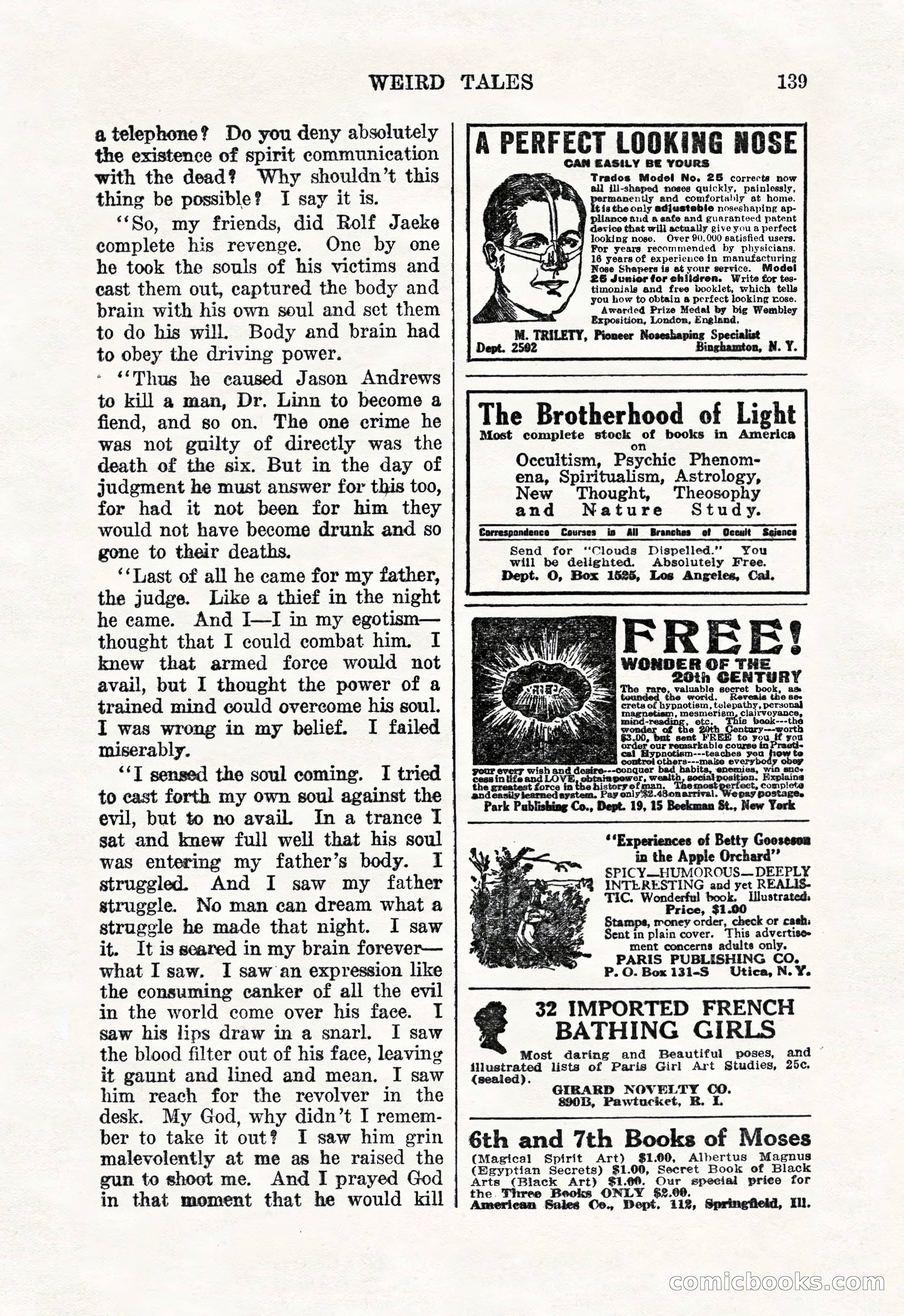 Weird Tales, January 1926 — page 141 of 148