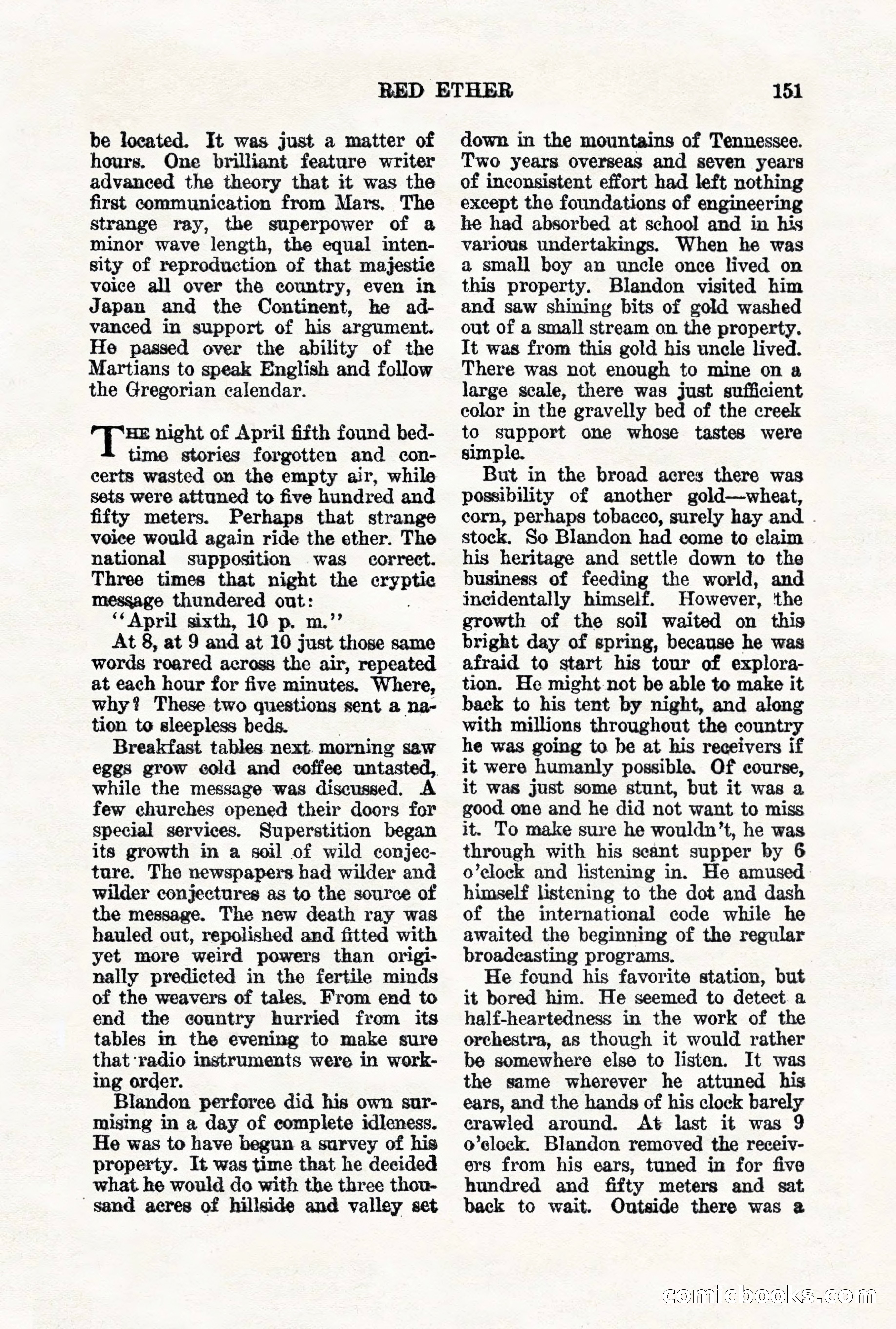 Weird Tales, Vol. VII, No. 2 — page 9 of 148