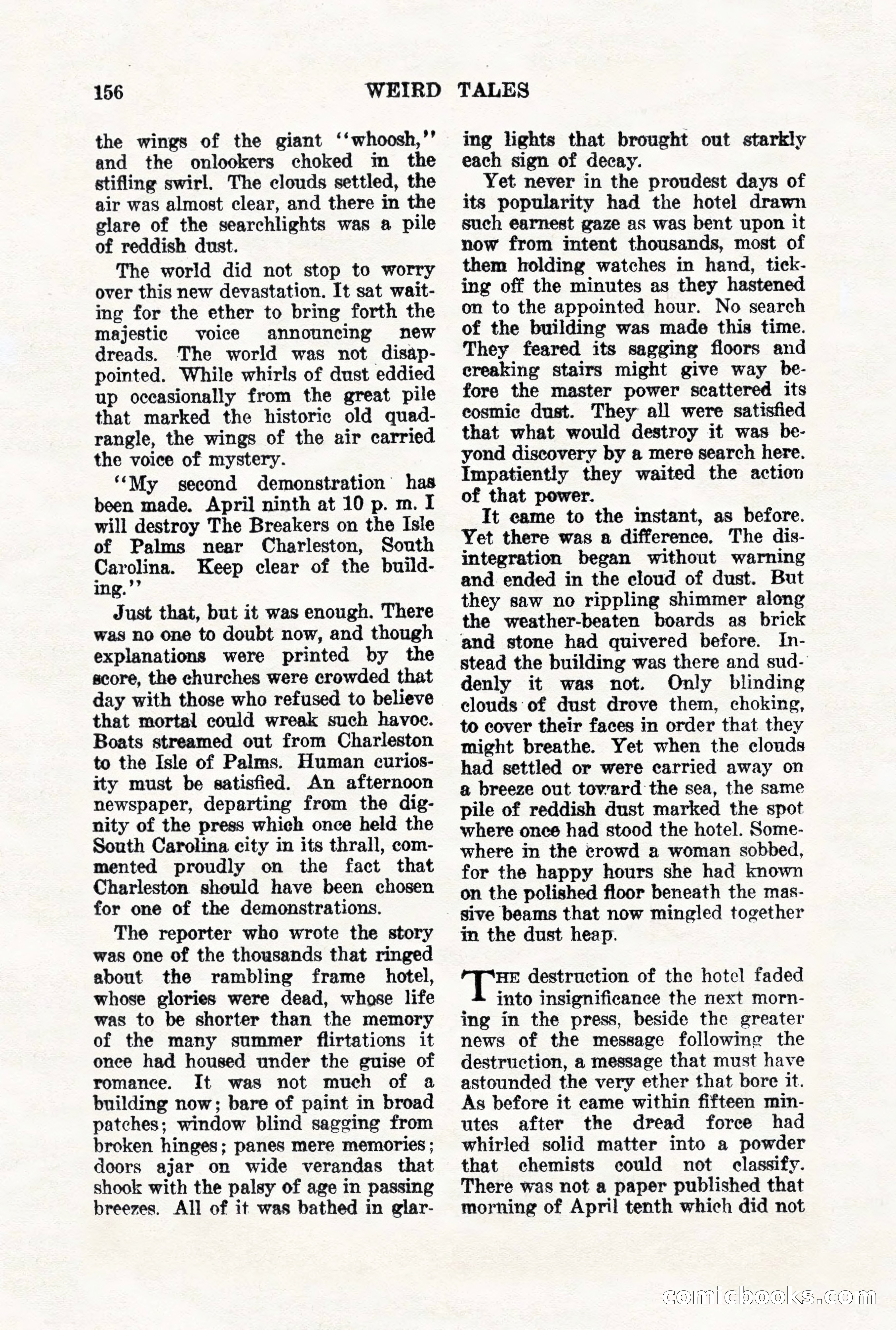 Weird Tales, Vol. VII, No. 2 — page 14 of 148