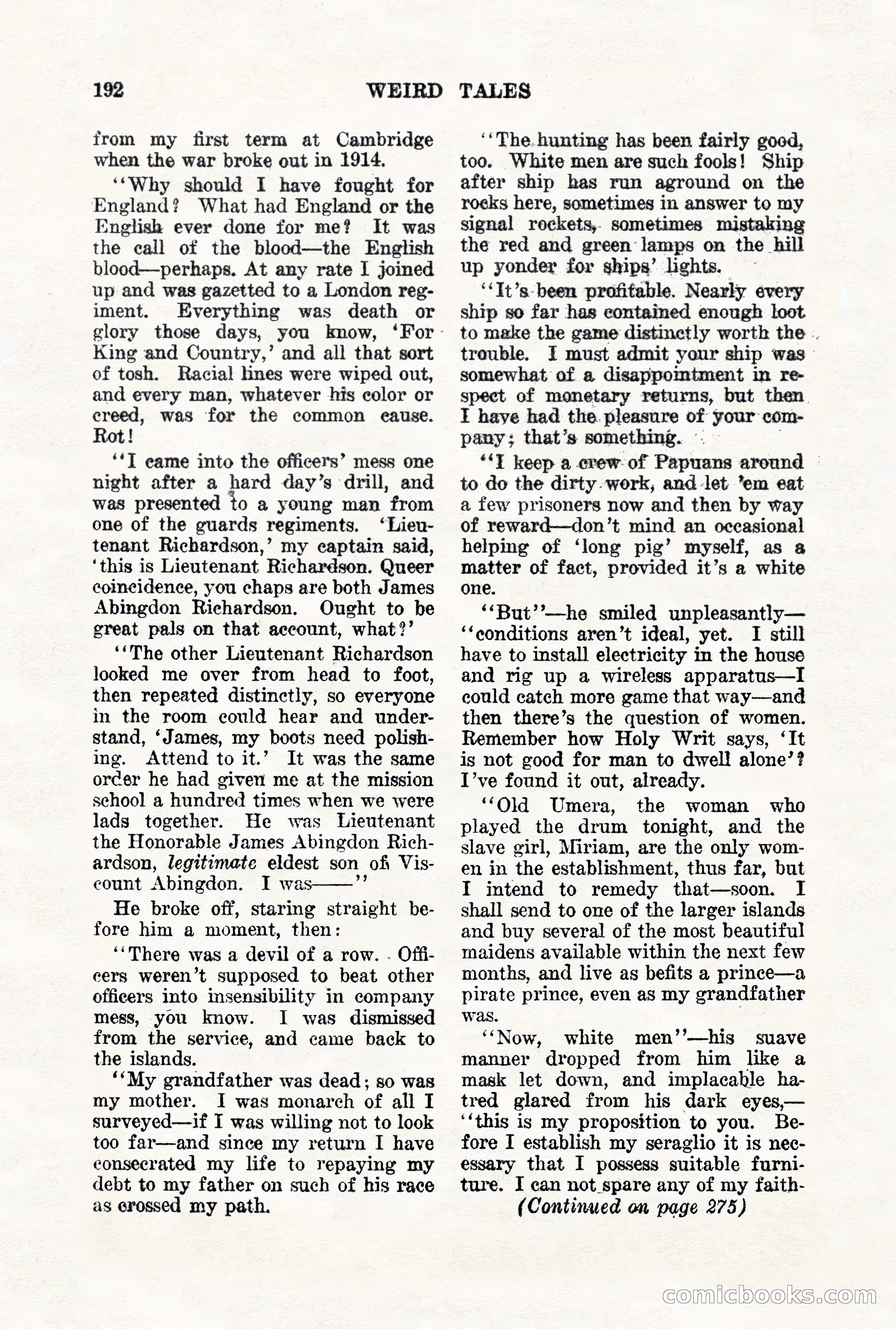 Weird Tales, Vol. VII, No. 2 — page 50 of 148