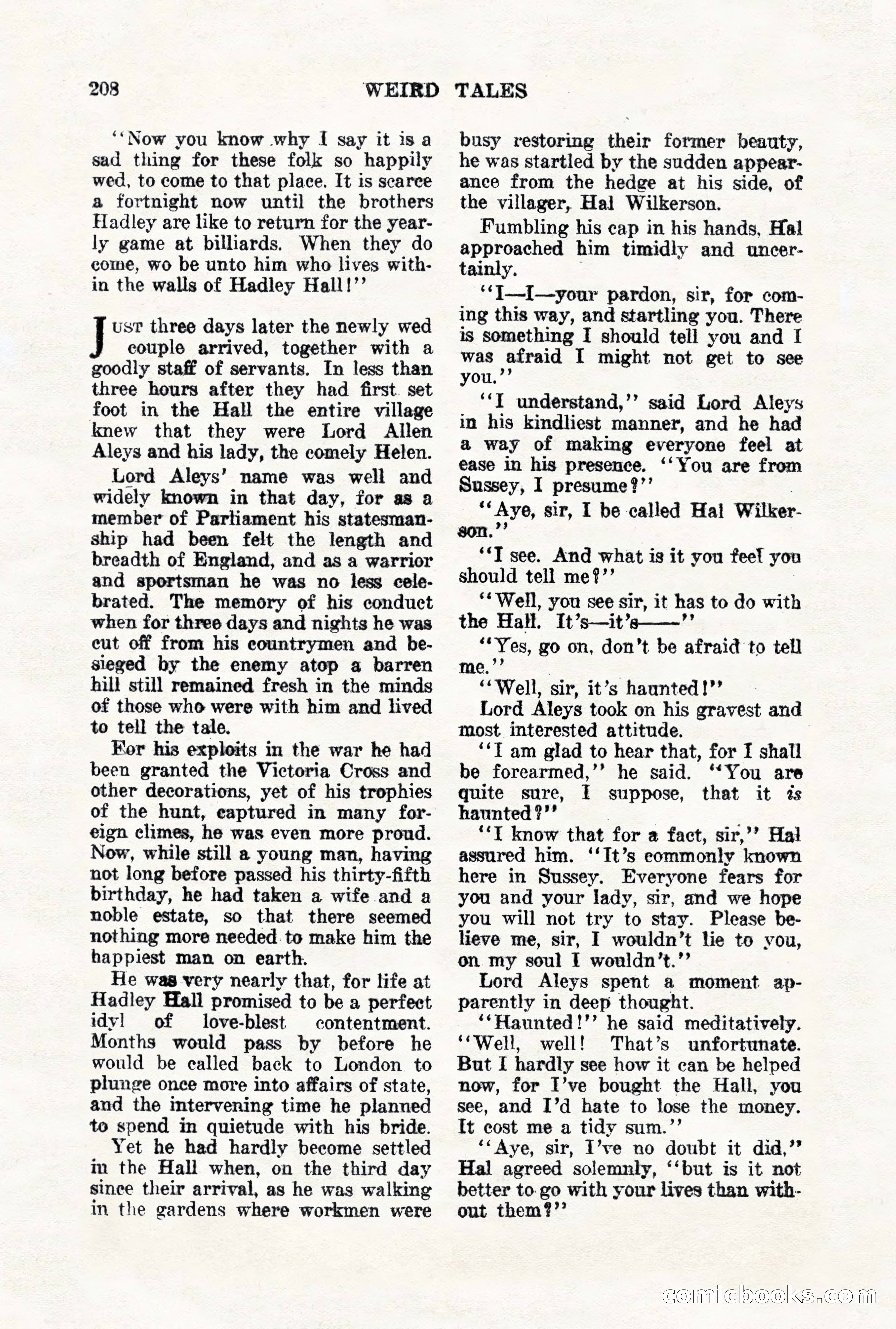 Weird Tales, Vol. VII, No. 2 — page 66 of 148
