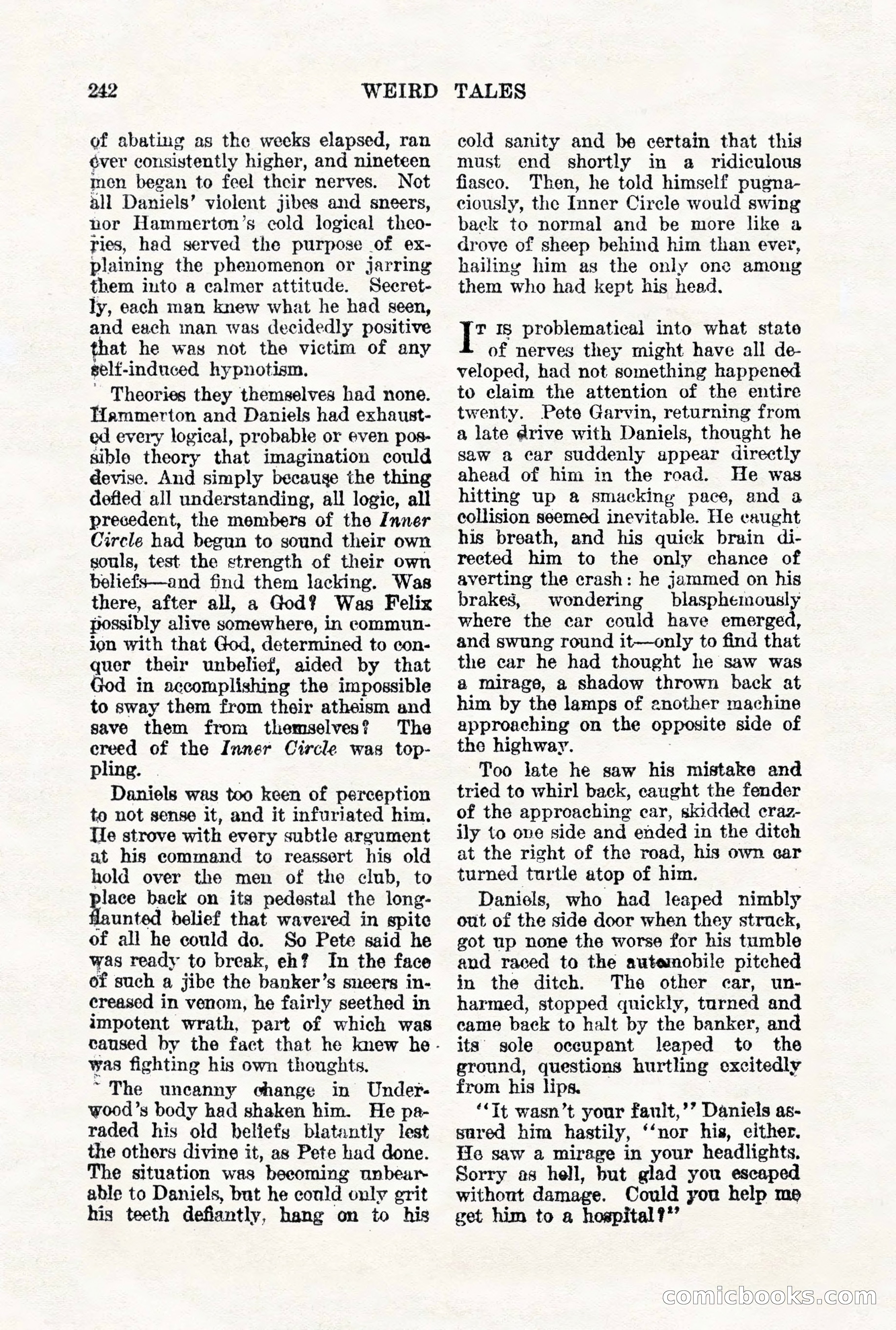 Weird Tales, Vol. VII, No. 2 — page 100 of 148