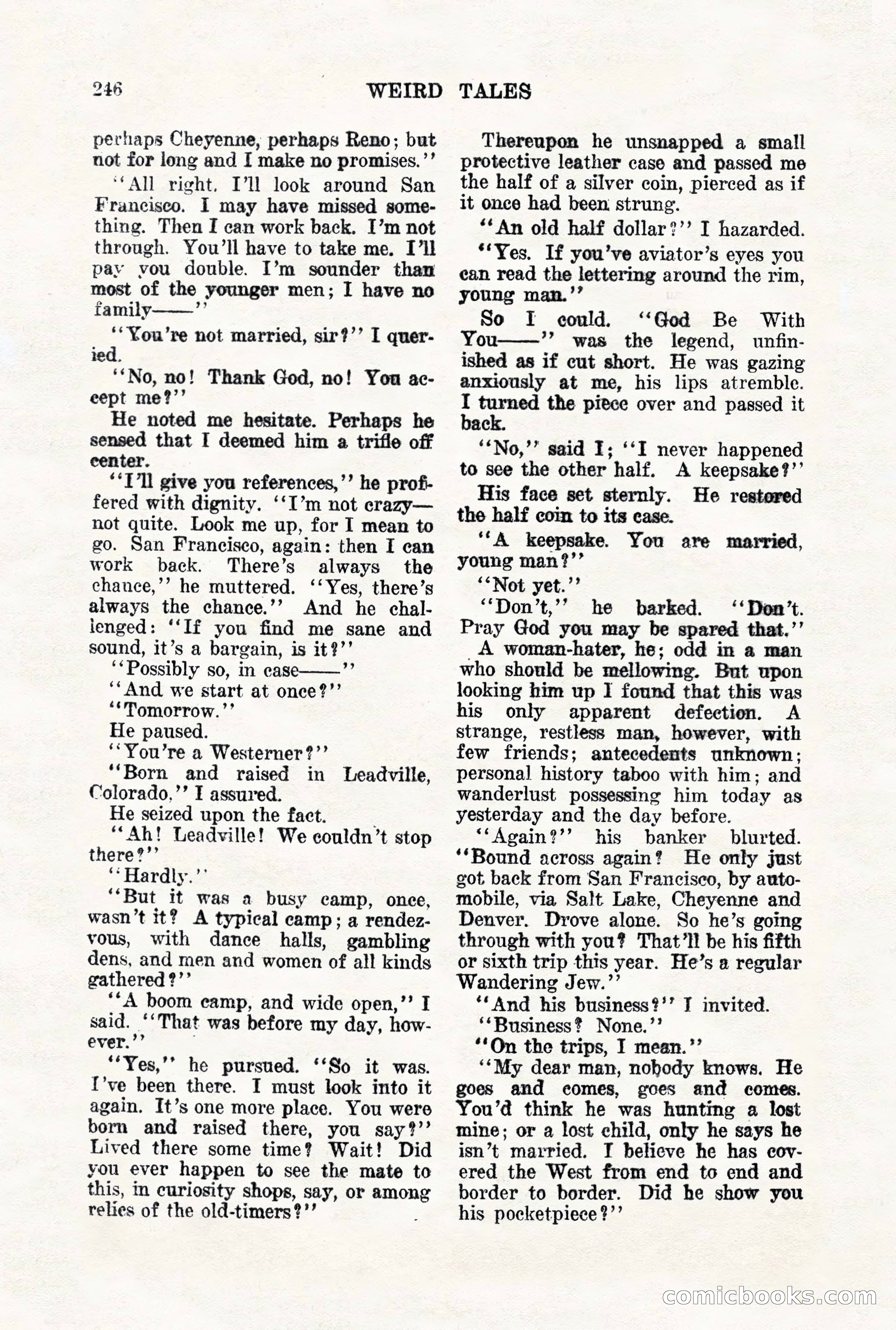 Weird Tales, Vol. VII, No. 2 — page 104 of 148