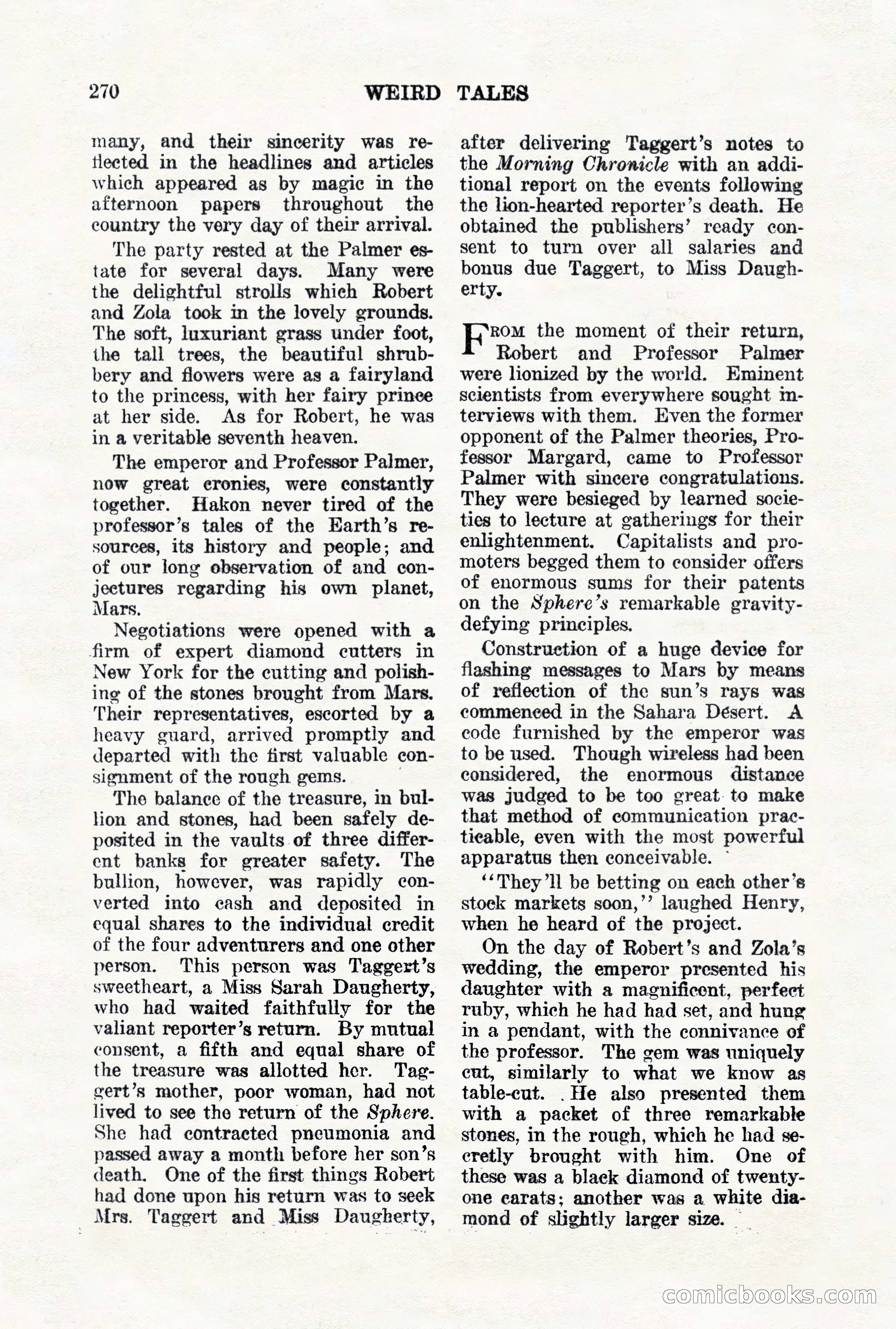 Weird Tales, Vol. VII, No. 2 — page 128 of 148