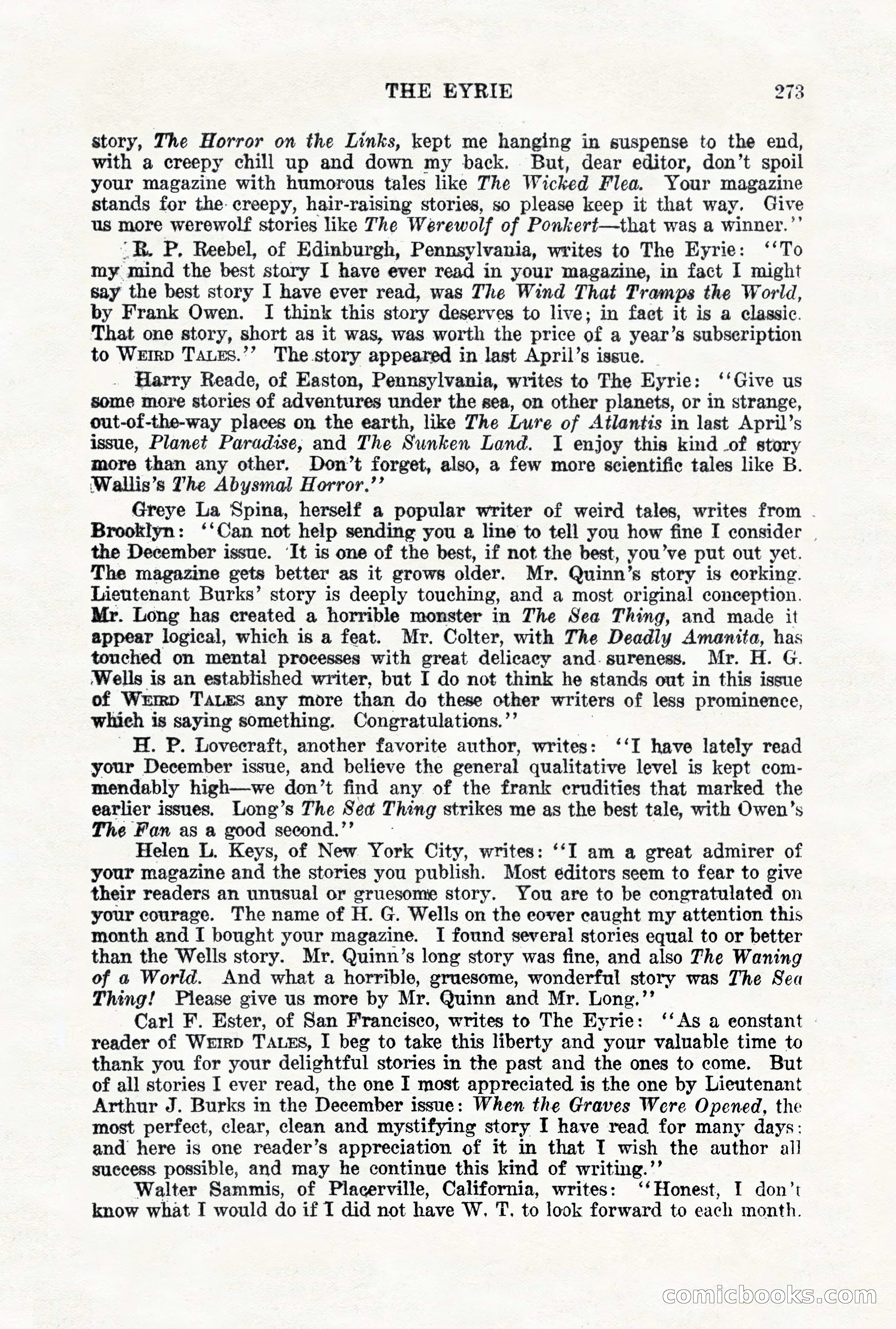 Weird Tales, Vol. VII, No. 2 — page 131 of 148