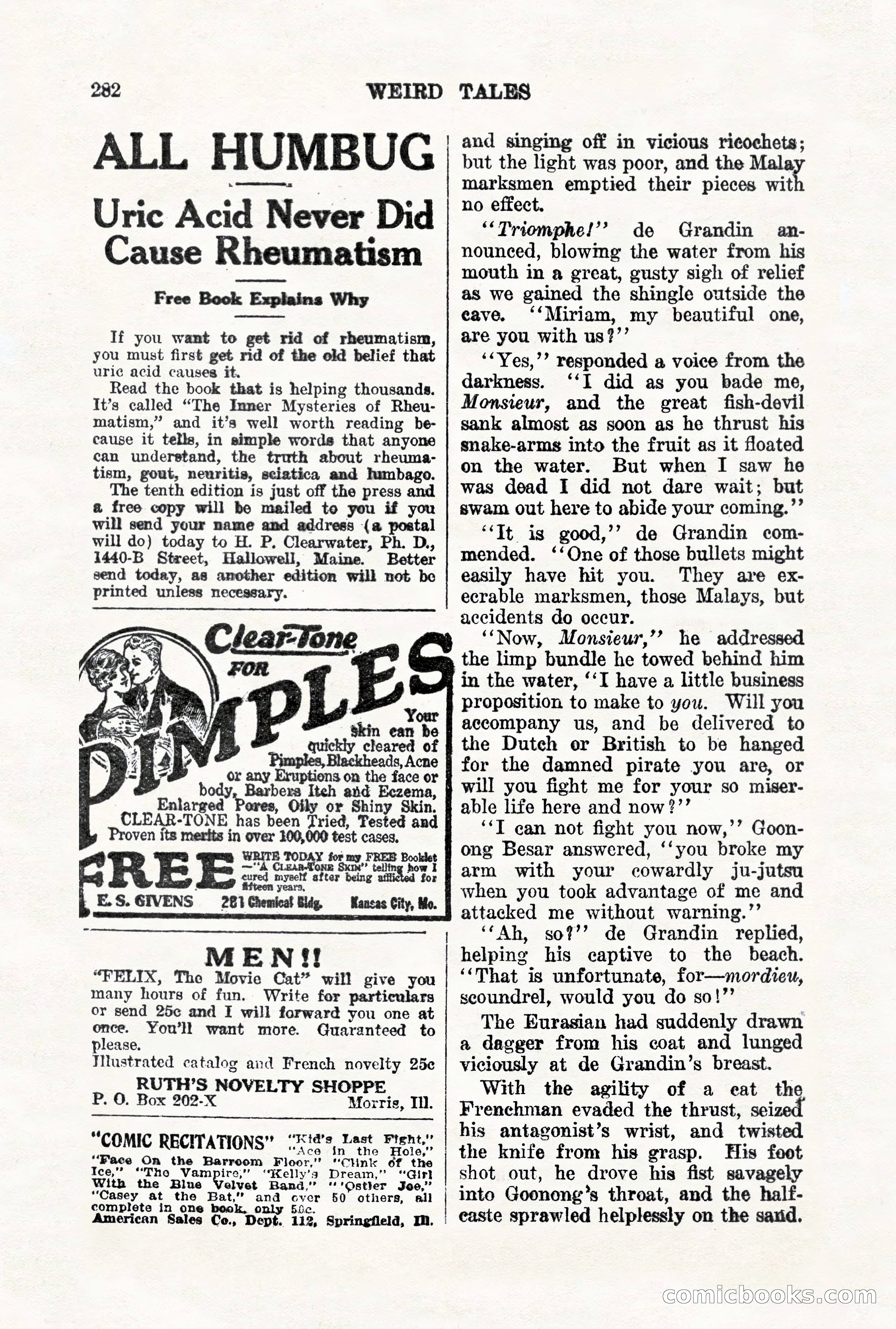 Weird Tales, Vol. VII, No. 2 — page 140 of 148