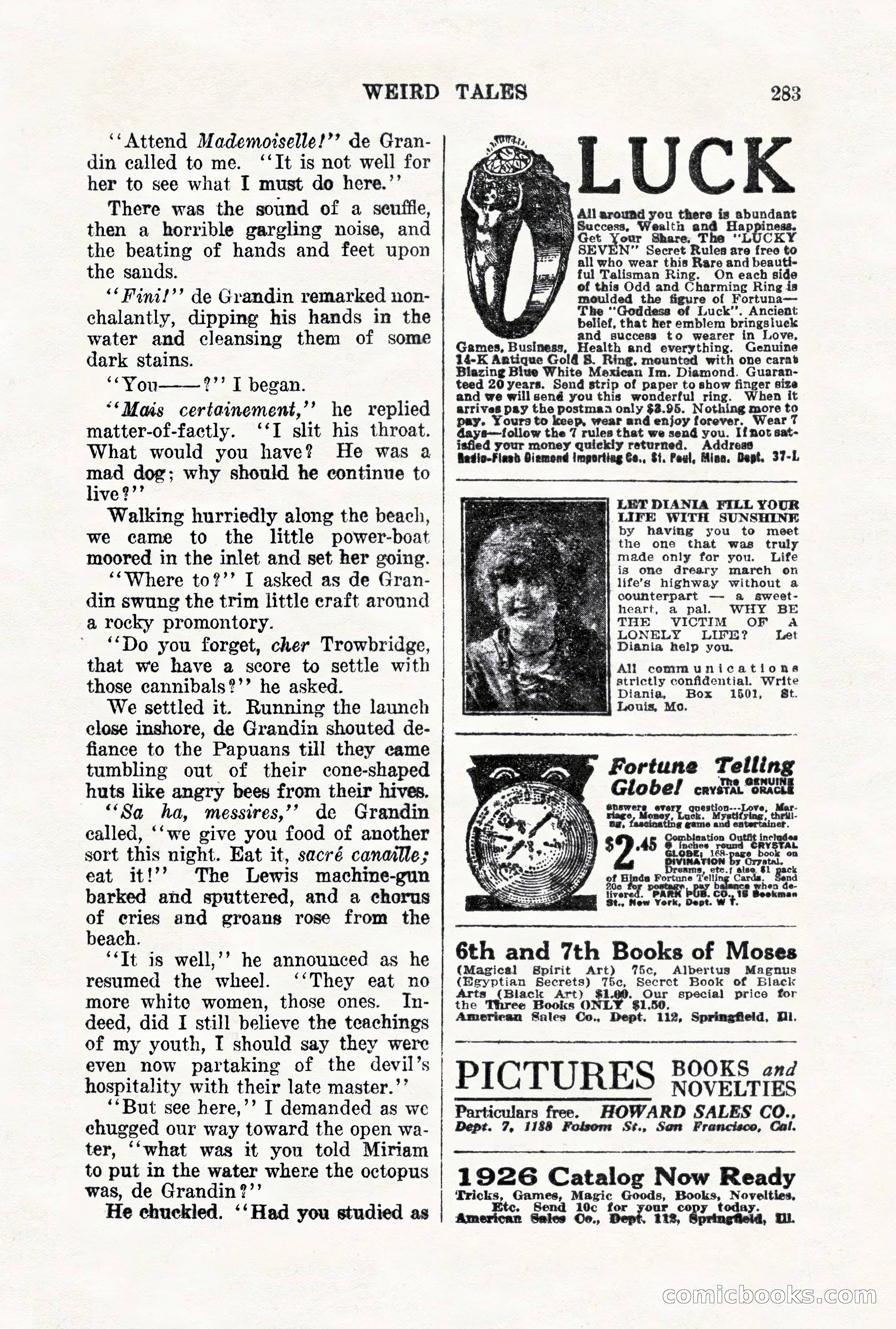 Weird Tales, Vol. VII, No. 2 — page 141 of 148