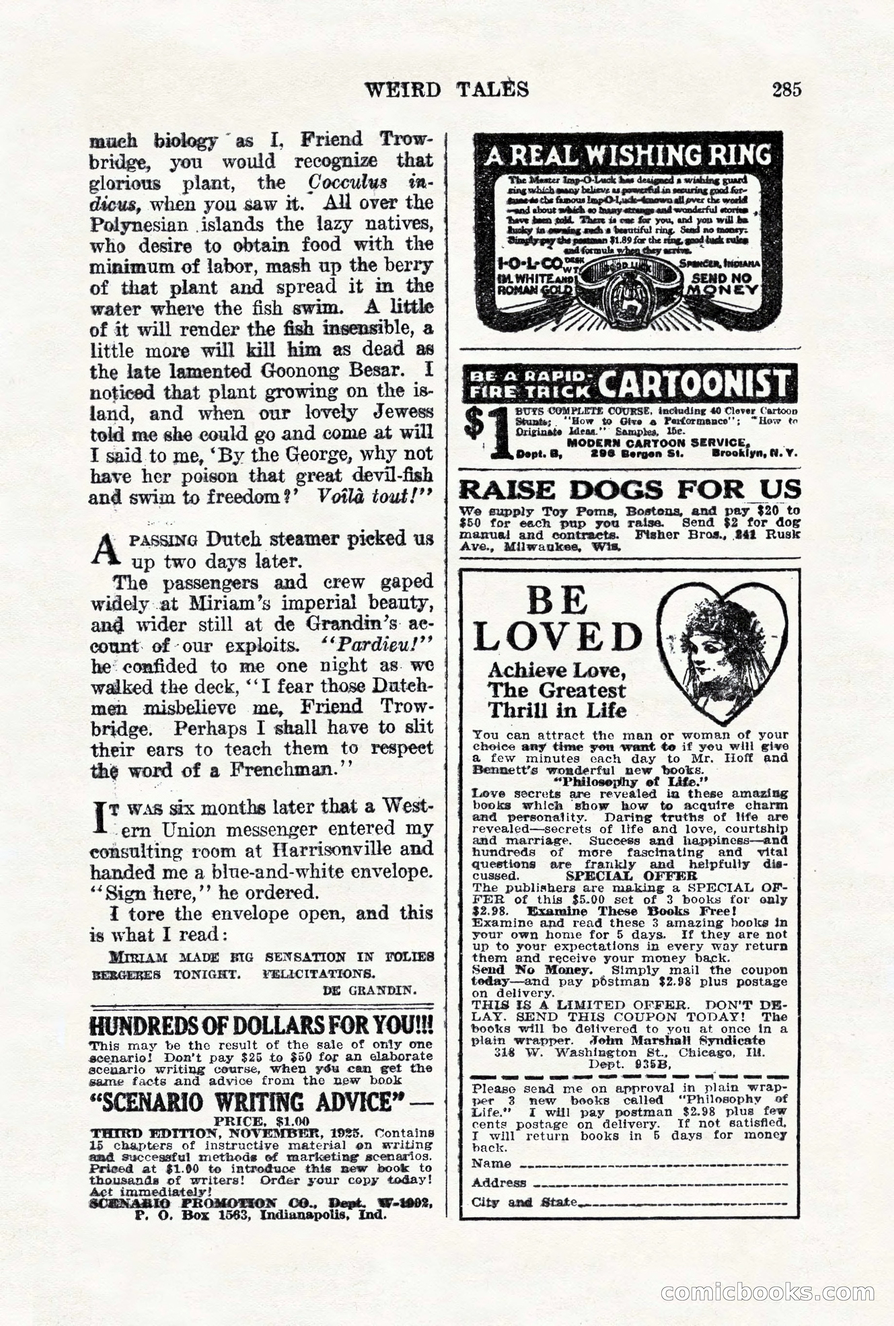 Weird Tales, Vol. VII, No. 2 — page 143 of 148