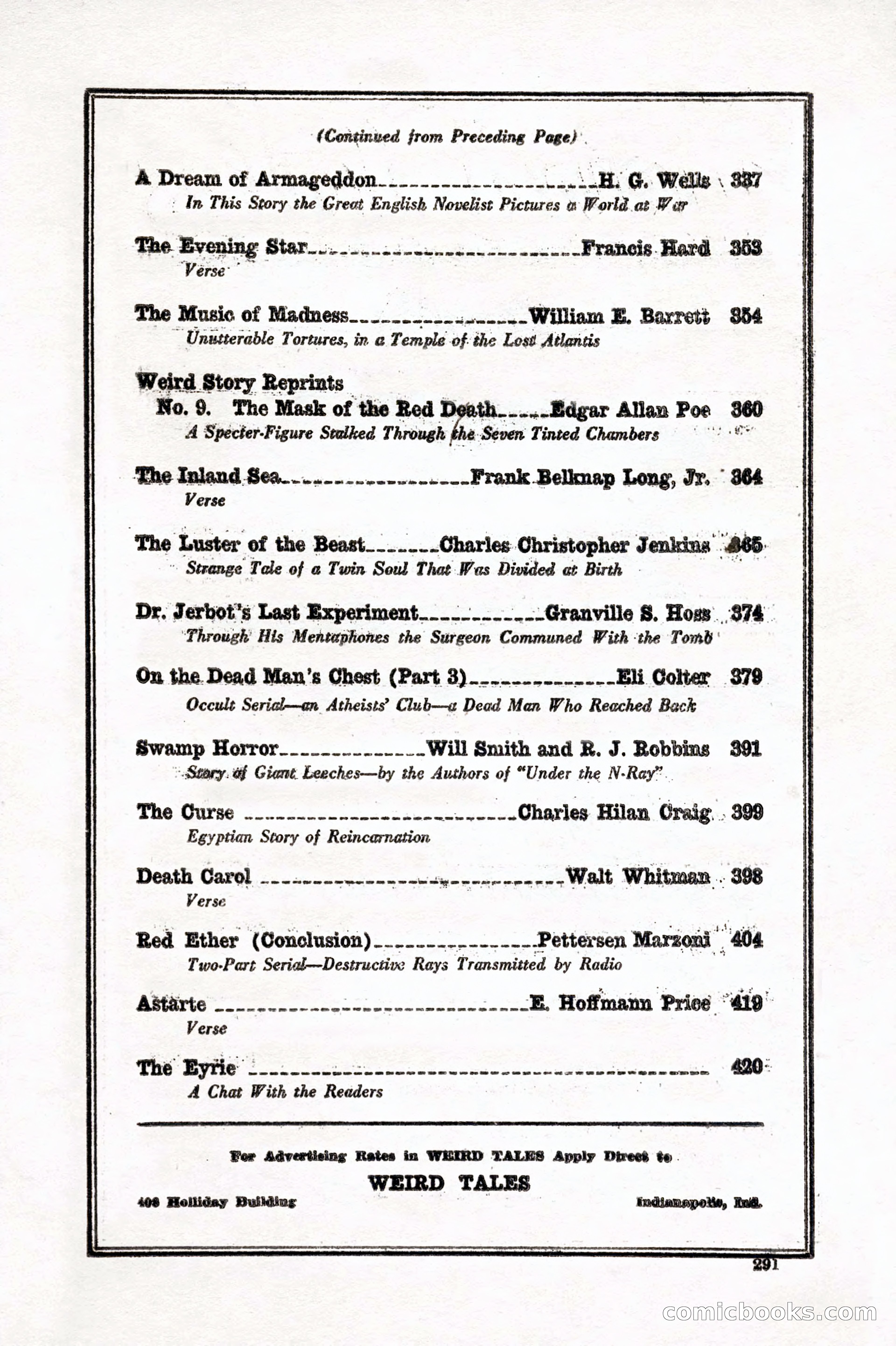 Weird Tales, Vol. 7, No. 3 — page 5 of 148