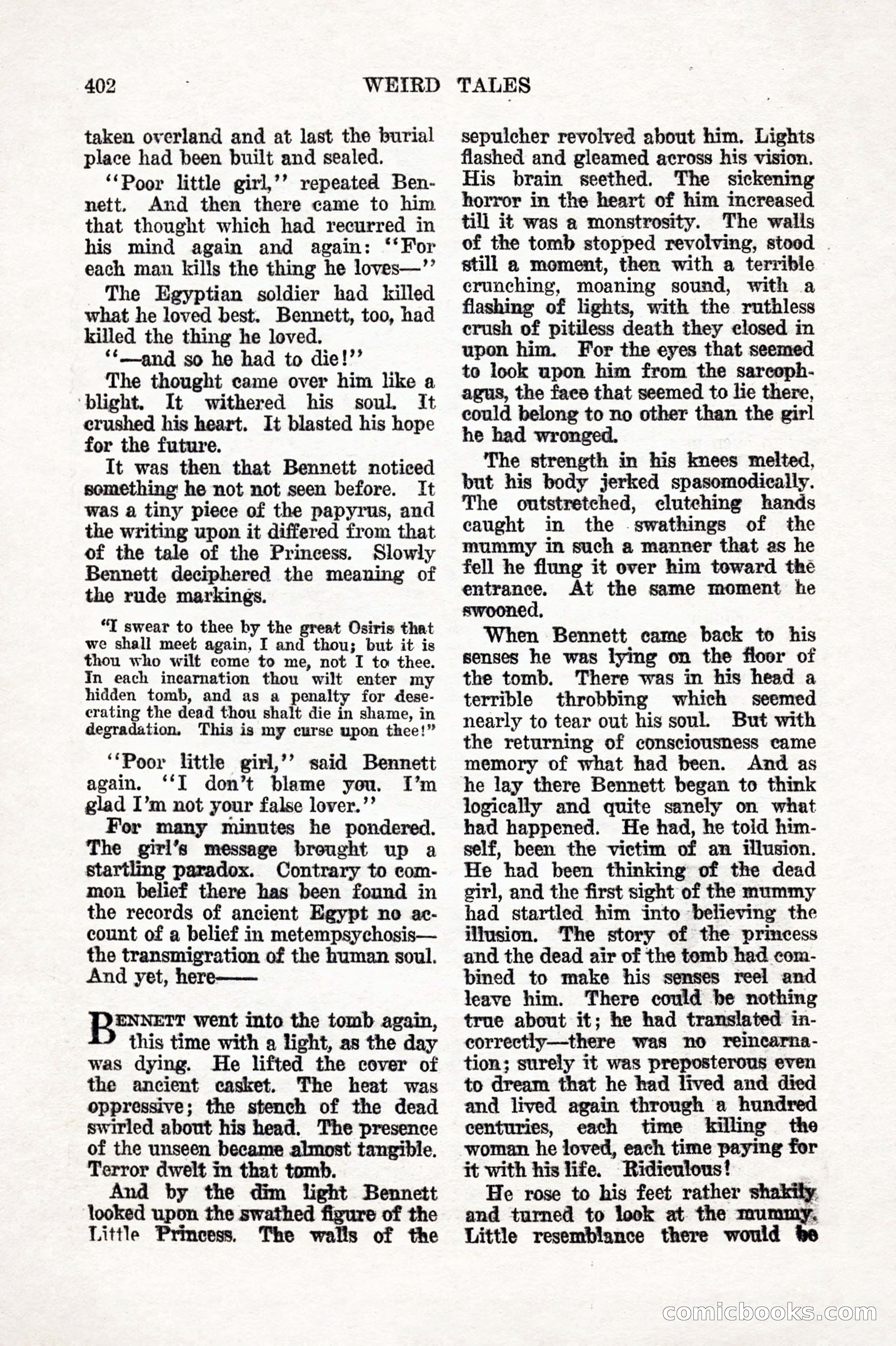 Weird Tales, Vol. 7, No. 3 — page 116 of 148