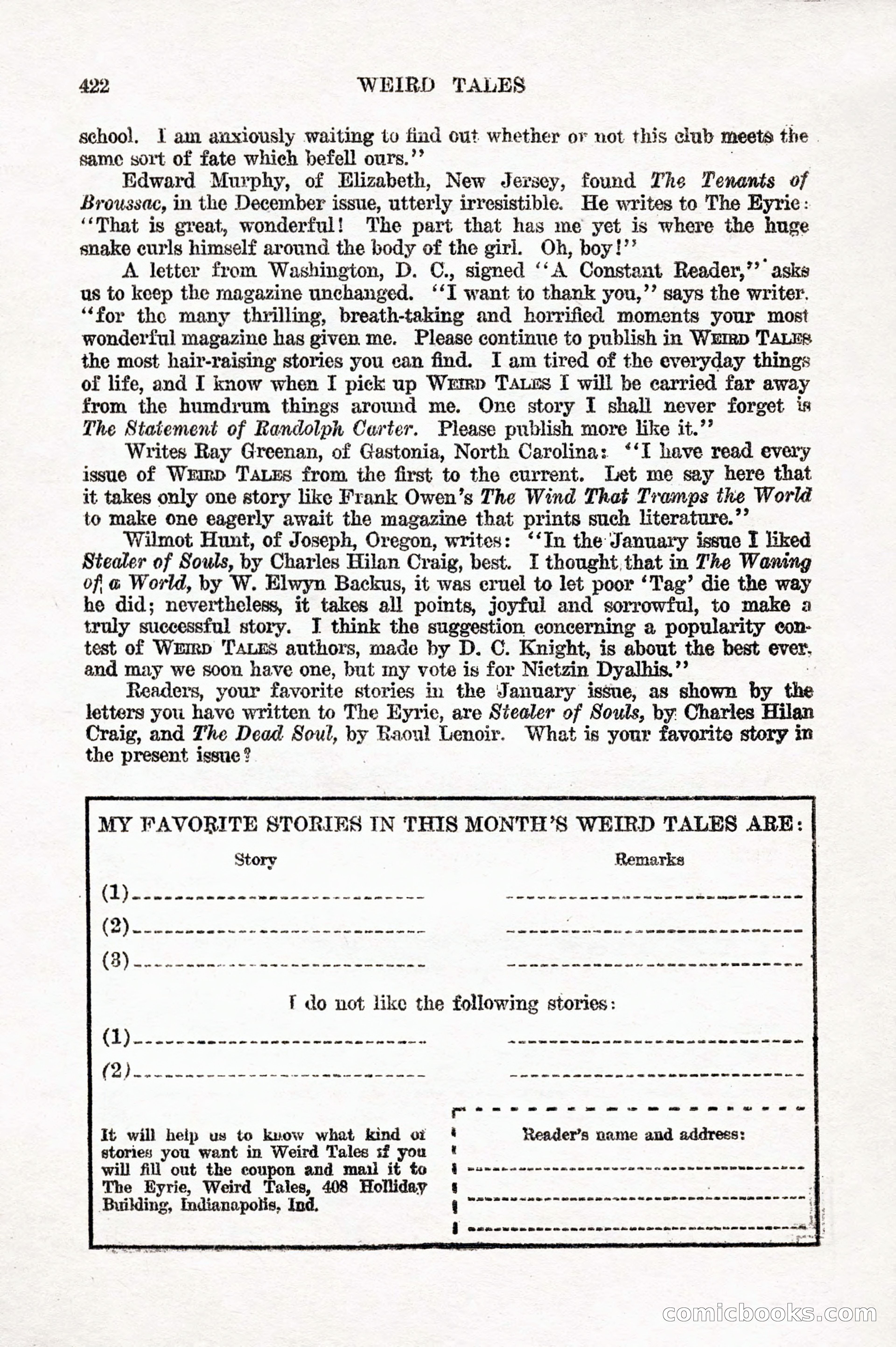 Weird Tales, Vol. 7, No. 3 — page 136 of 148