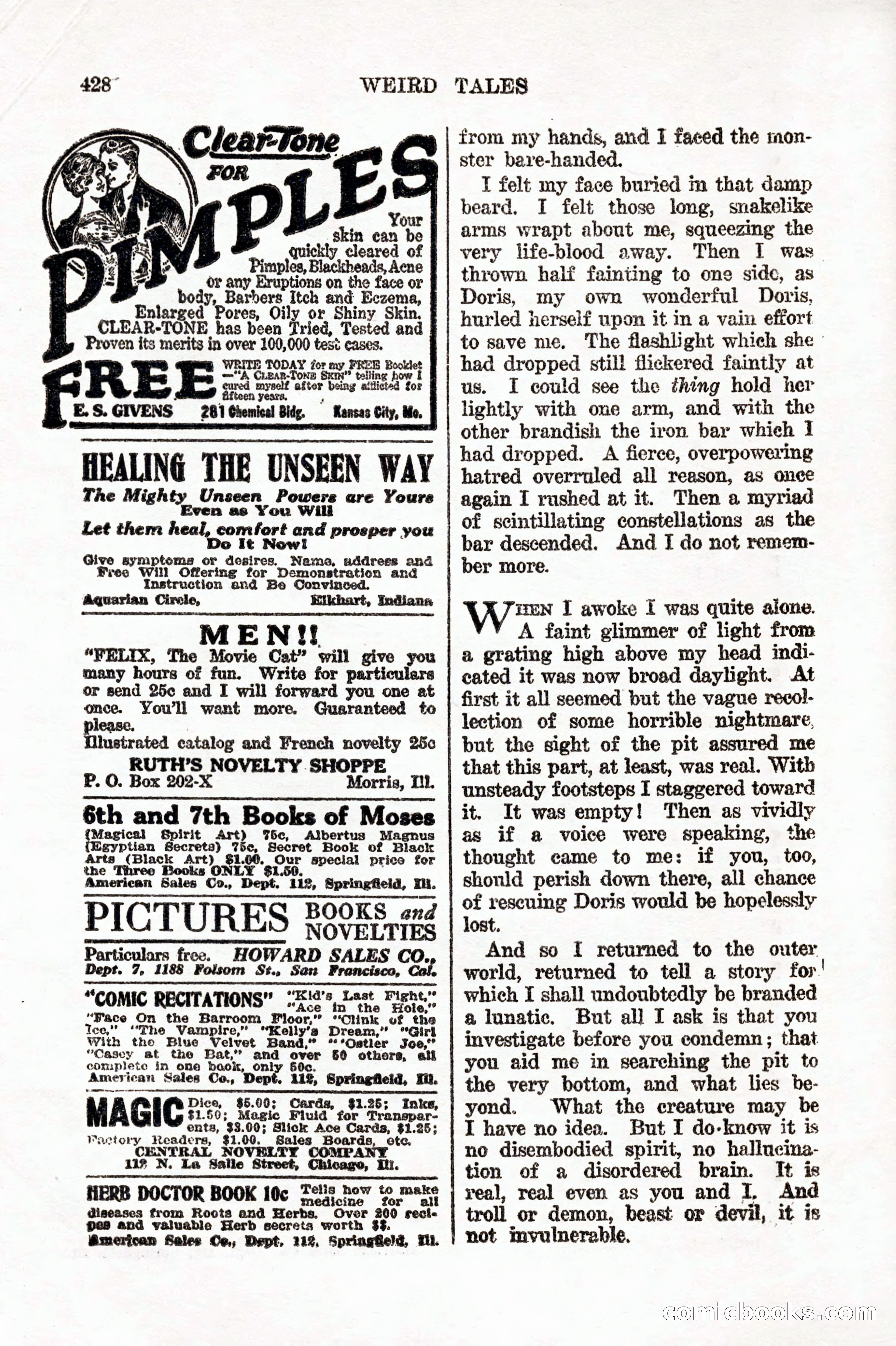 Weird Tales, Vol. 7, No. 3 — page 142 of 148