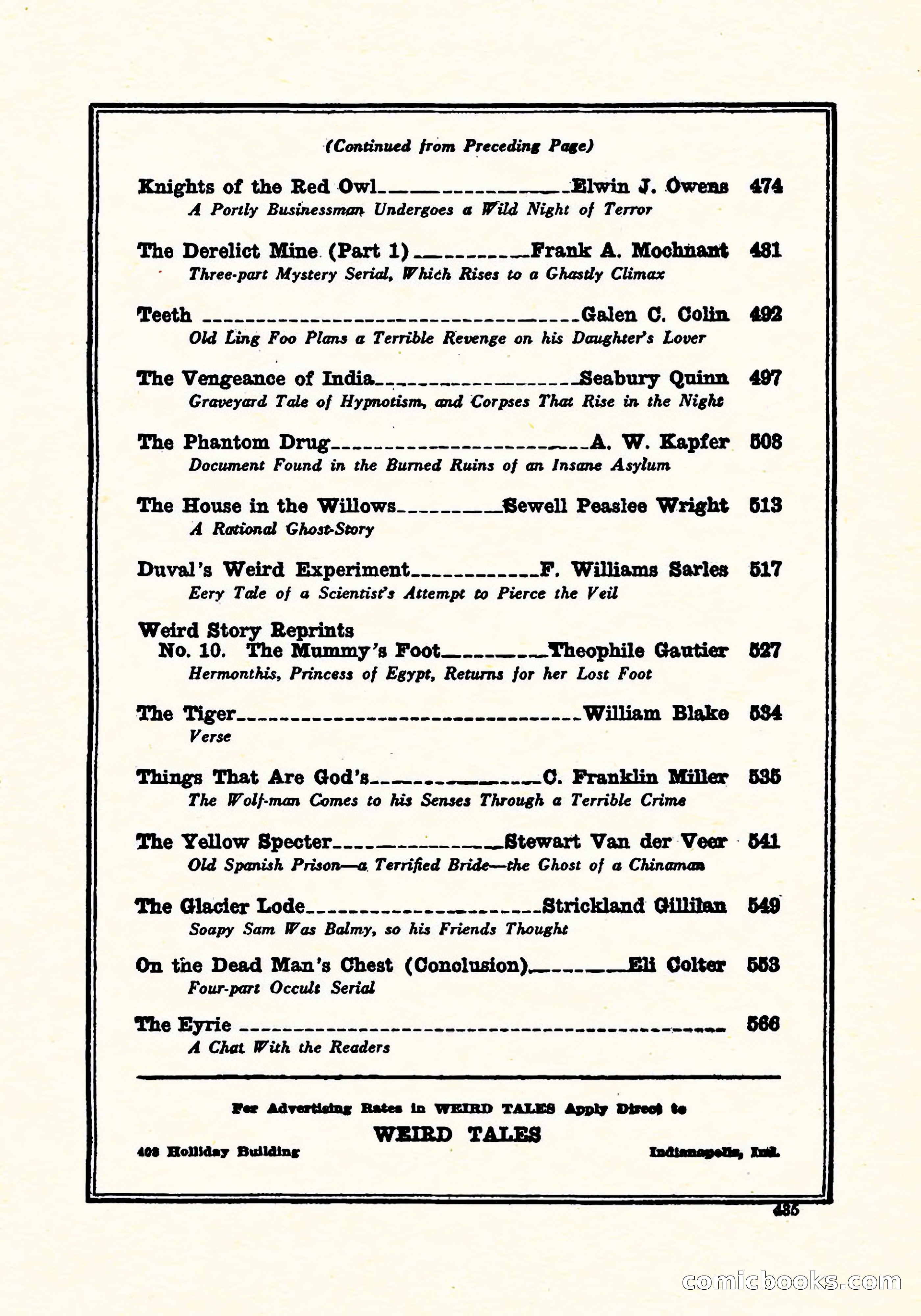 Weird Tales, April 1926 — page 4 of 146