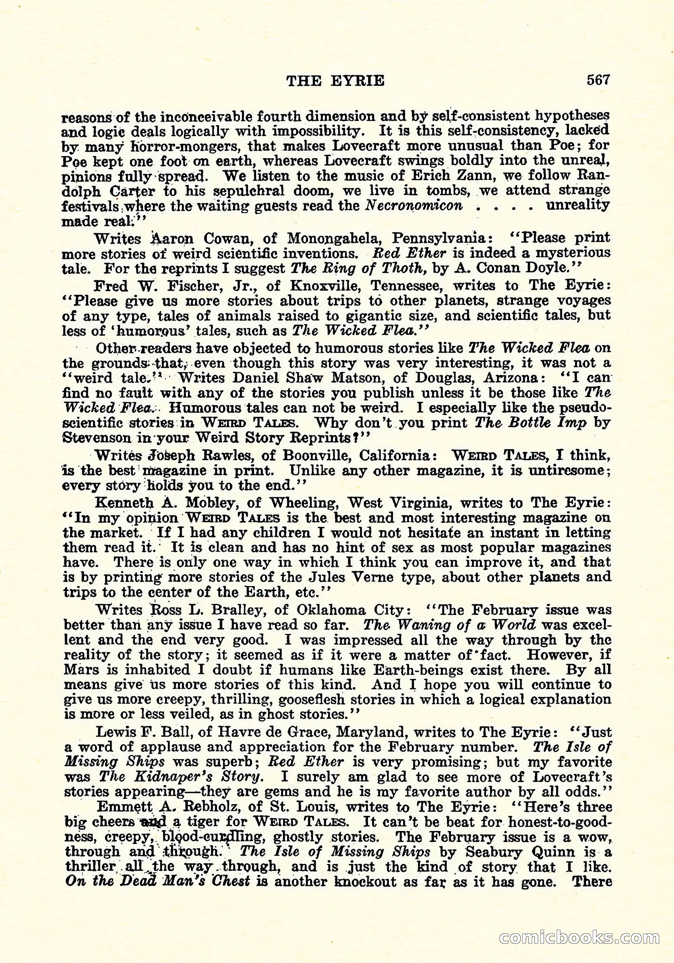 Weird Tales, April 1926 — page 136 of 146