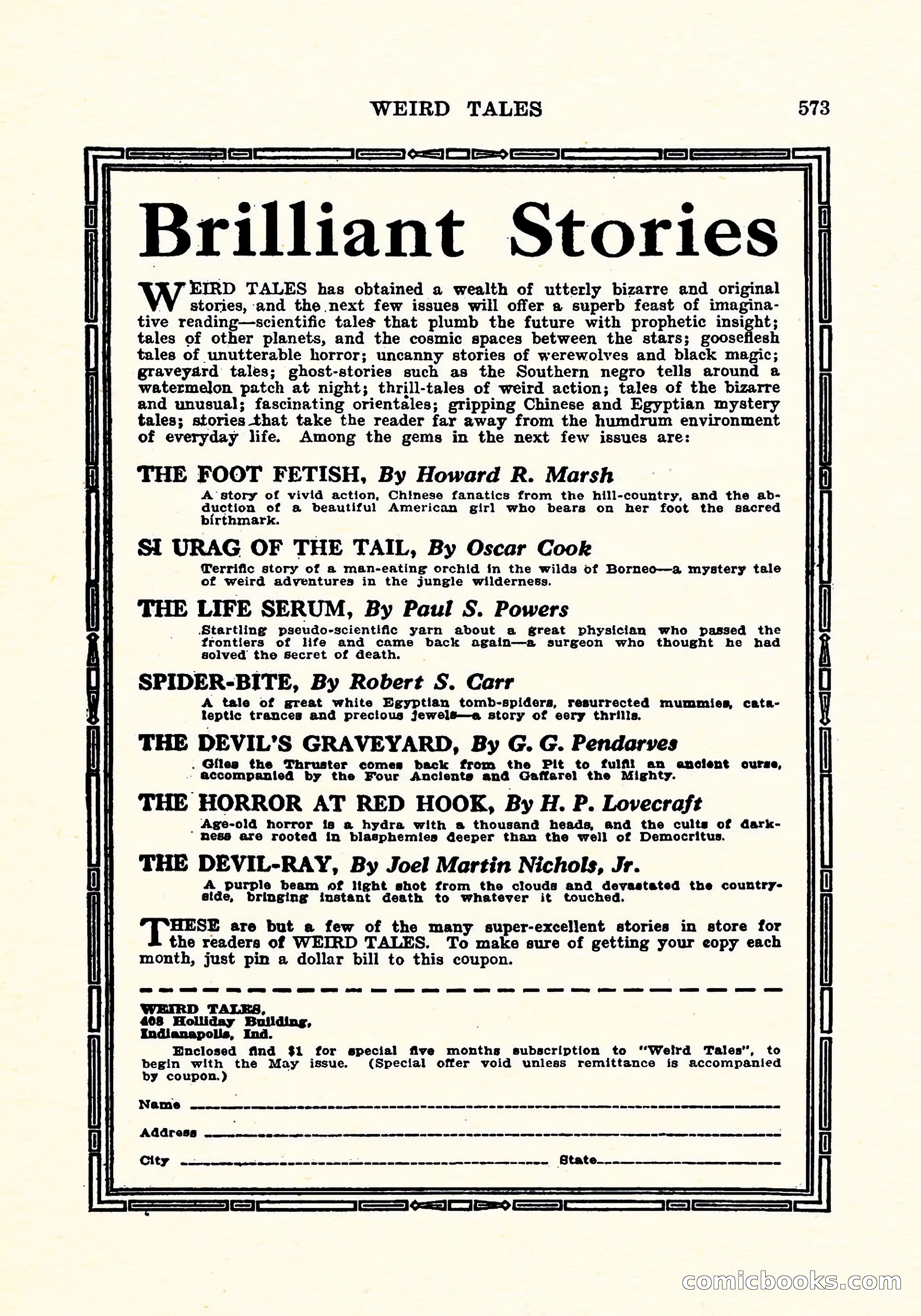 Weird Tales, April 1926 — page 142 of 146