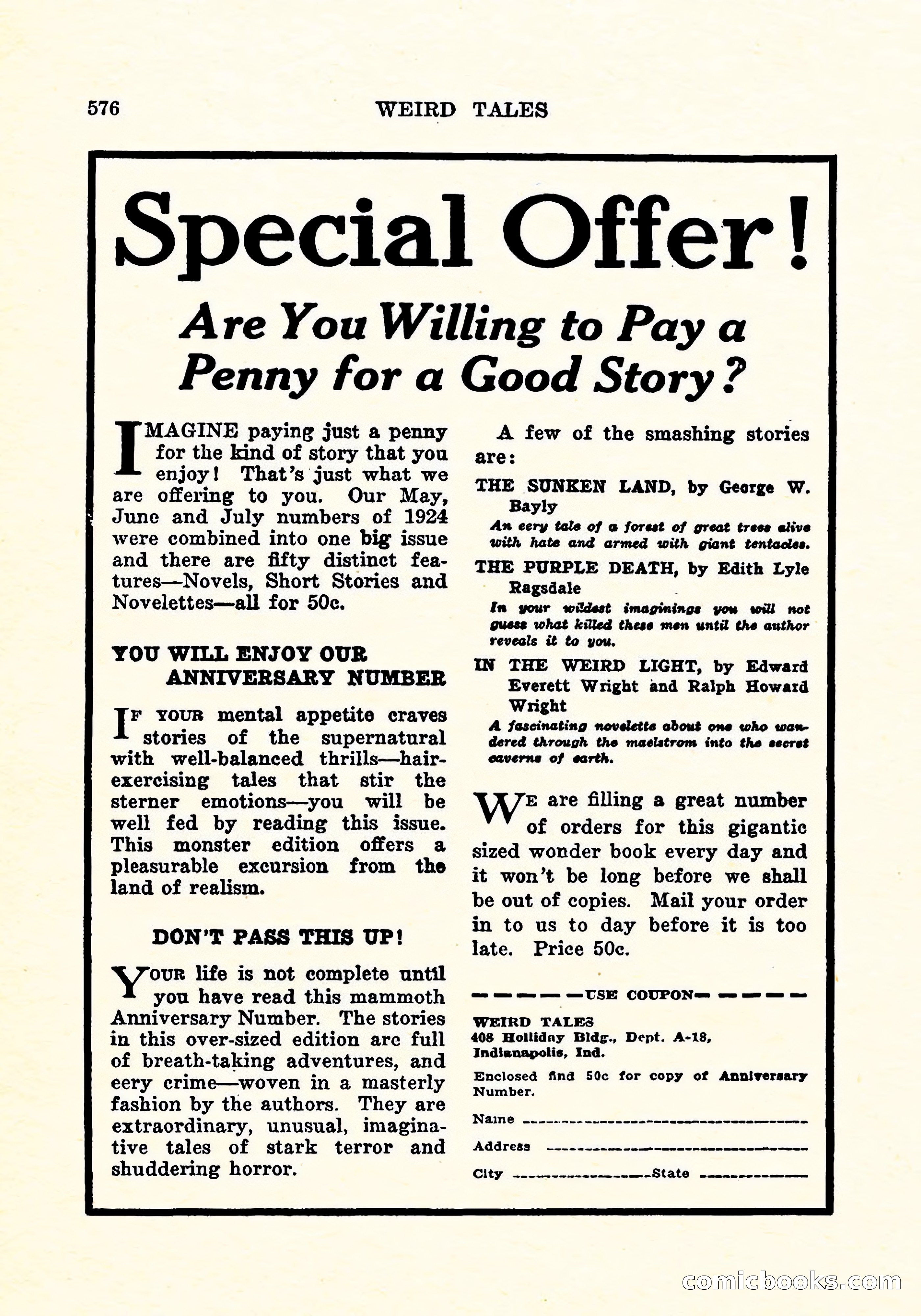 Weird Tales, April 1926 — page 145 of 146