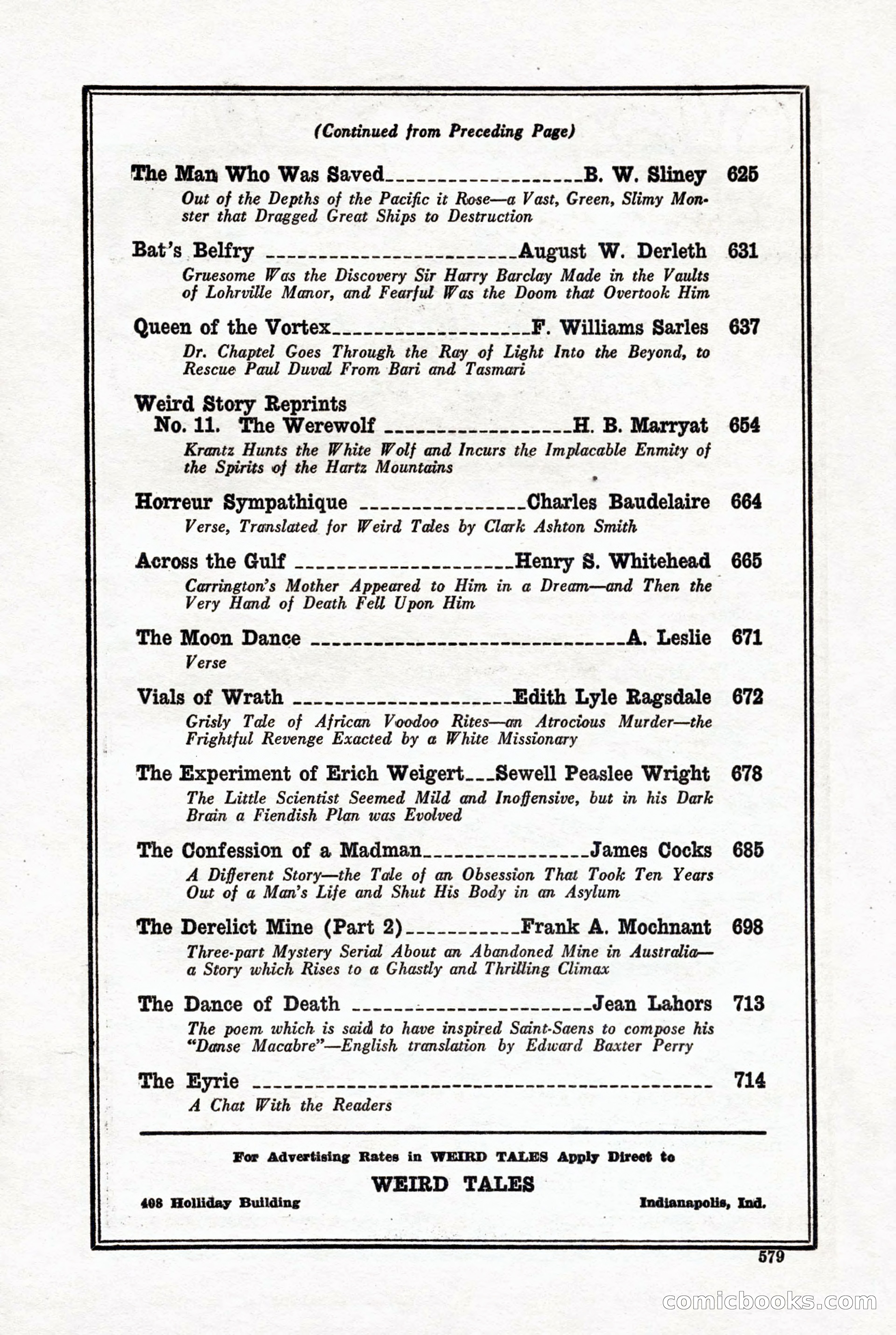 Weird Tales, Vol. 7, No. 5 — page 5 of 148