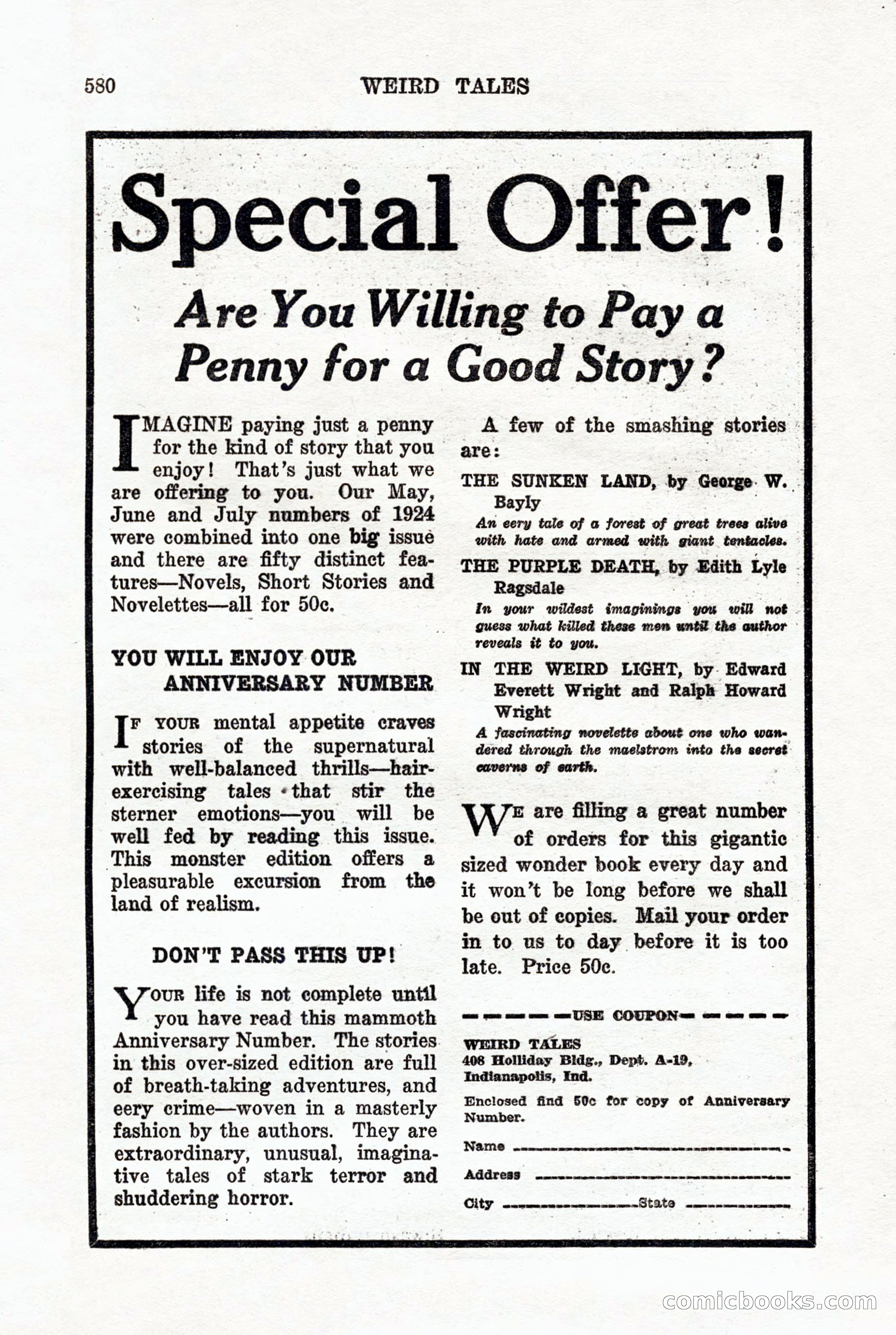 Weird Tales, Vol. 7, No. 5 — page 6 of 148