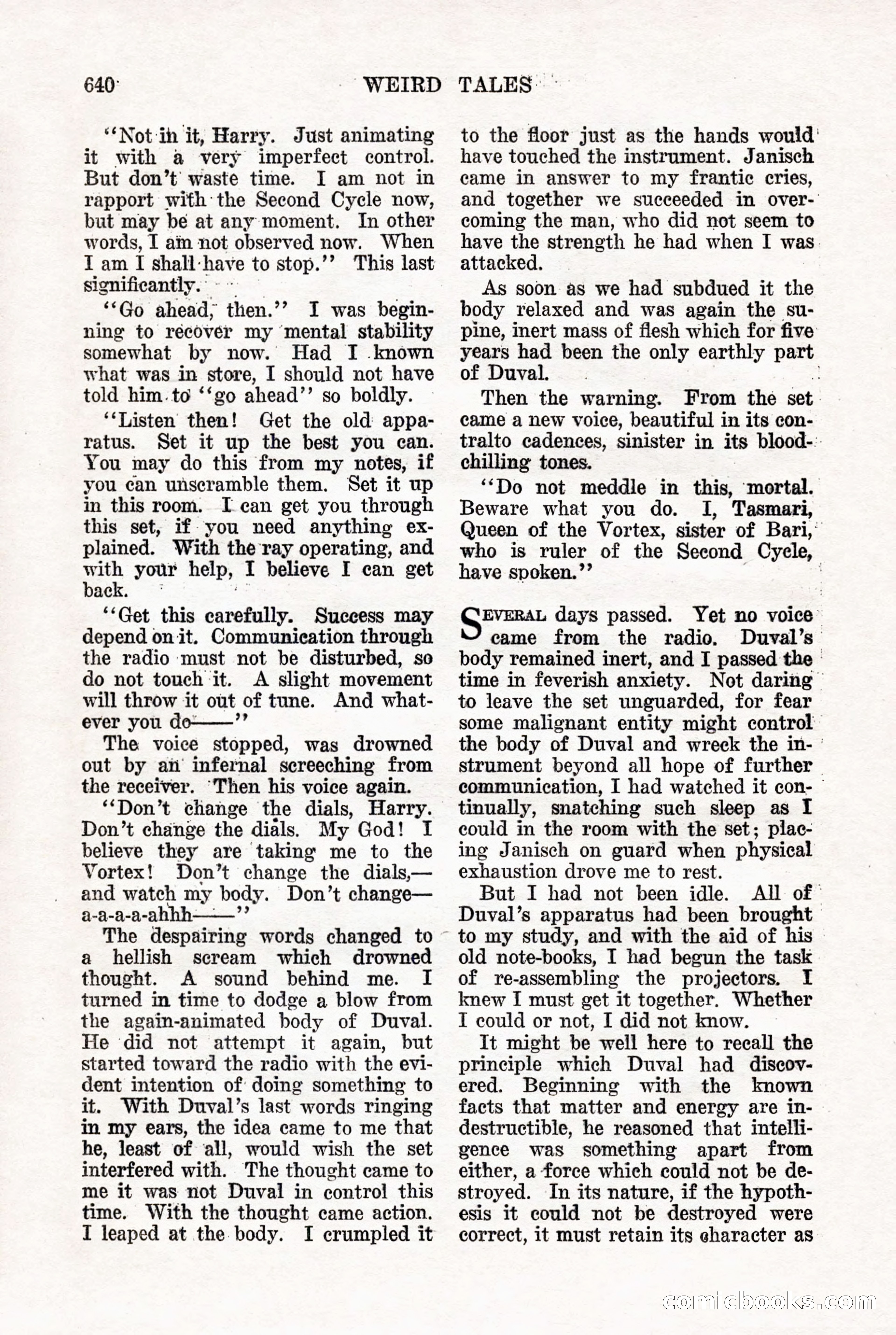 Weird Tales, Vol. 7, No. 5 — page 66 of 148
