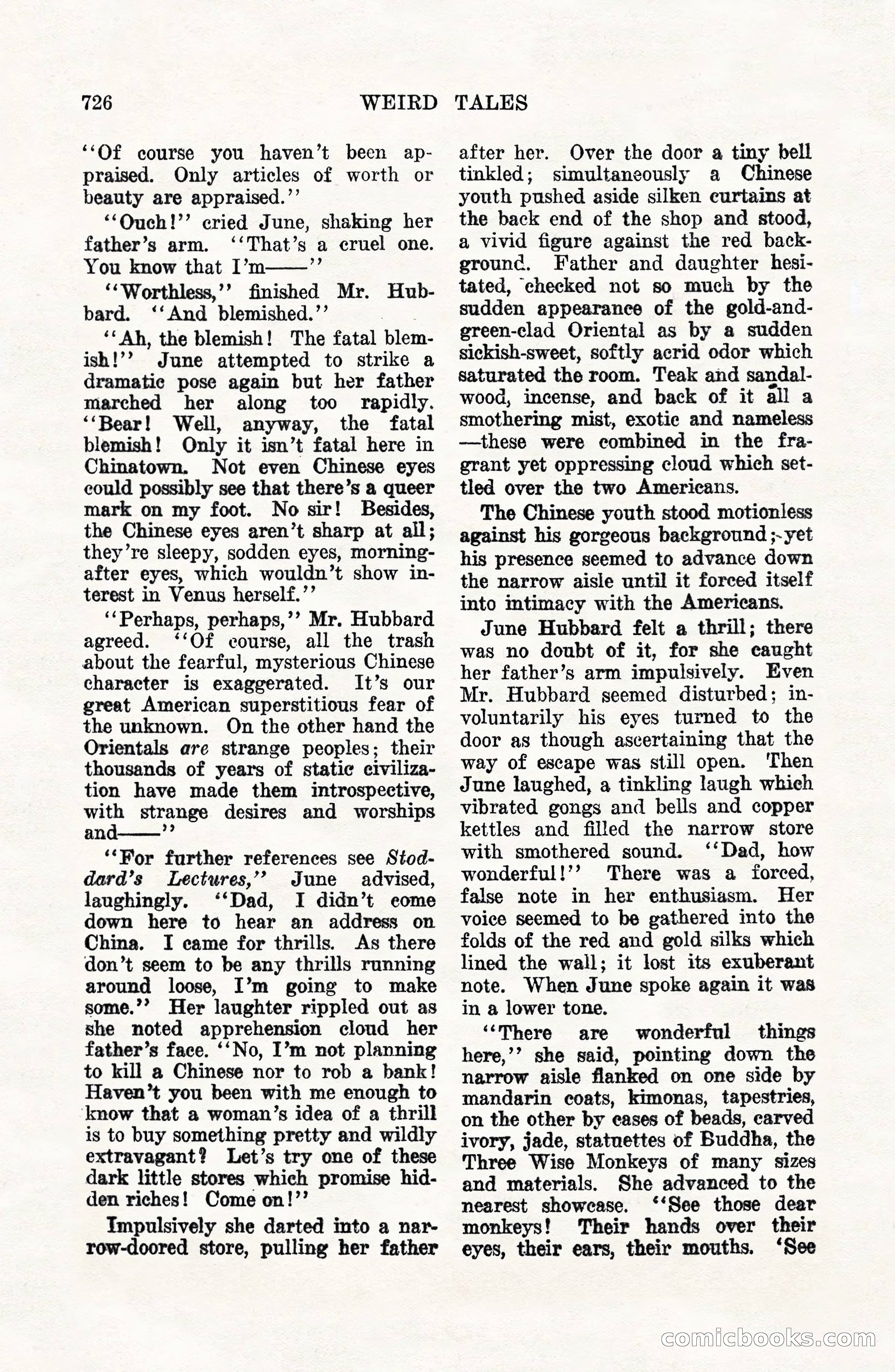 Weird Tales, Vol. VII, No. 6 — page 8 of 148