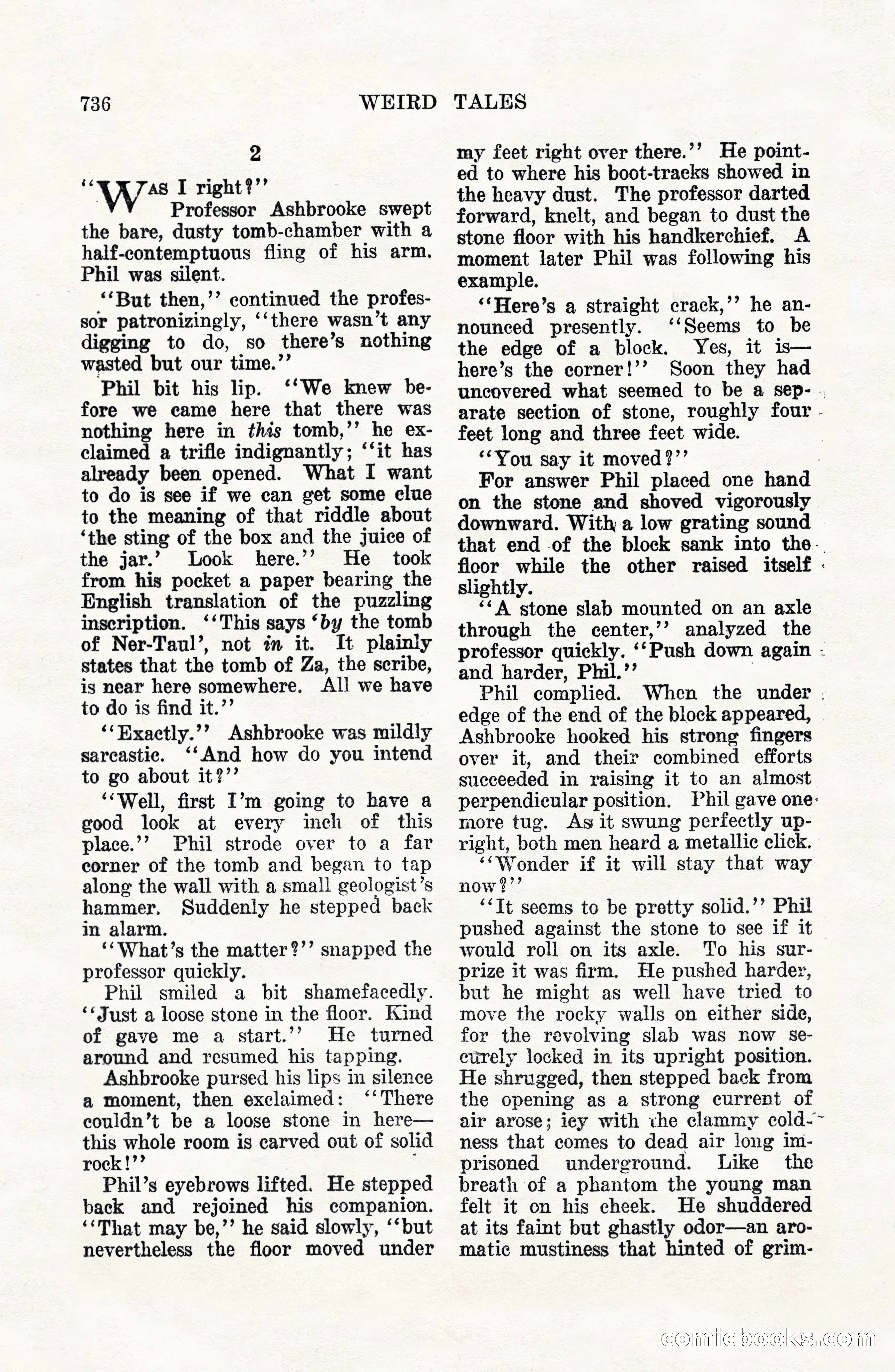 Weird Tales, Vol. VII, No. 6 — page 18 of 148