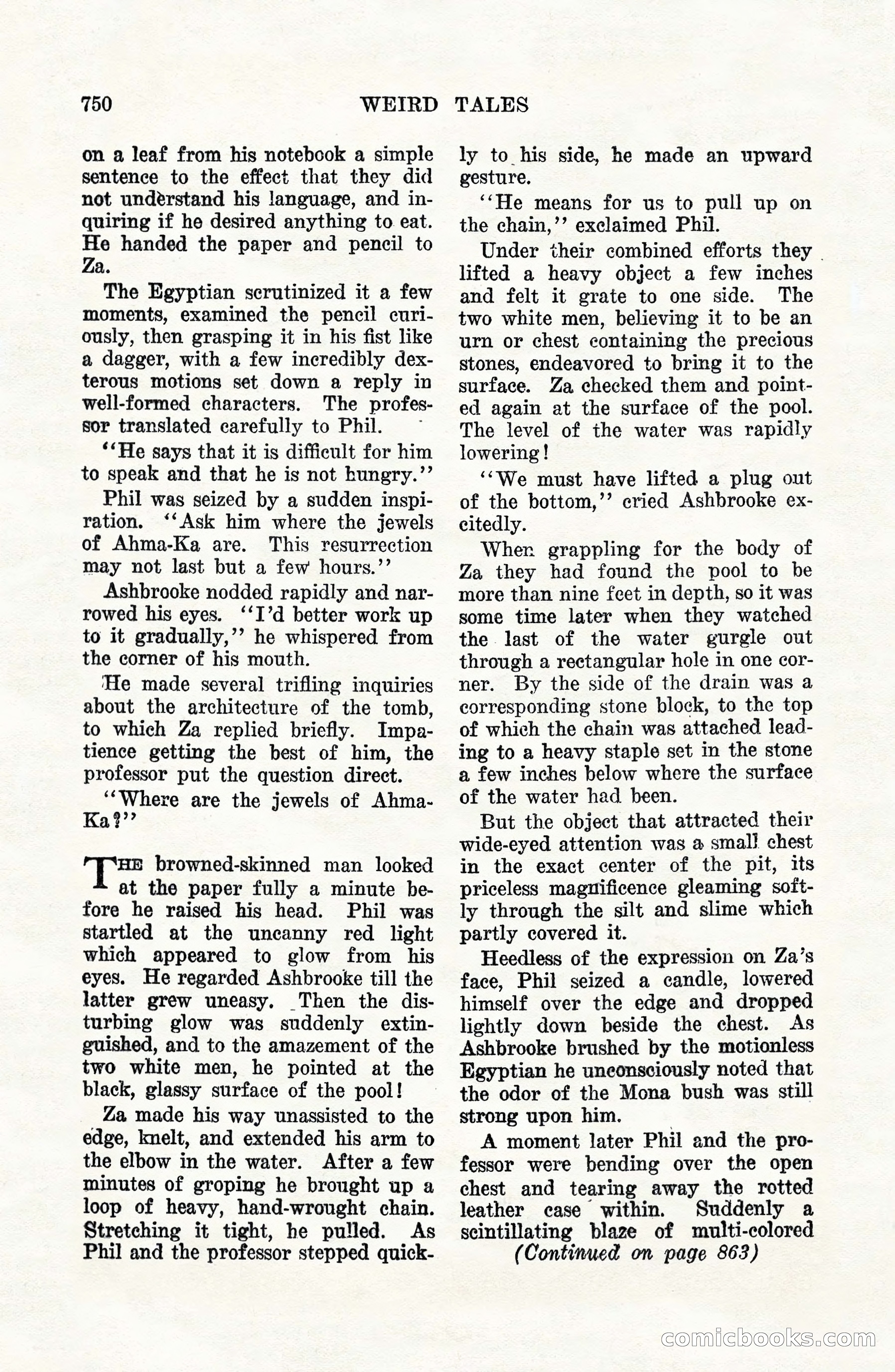 Weird Tales, Vol. VII, No. 6 — page 32 of 148