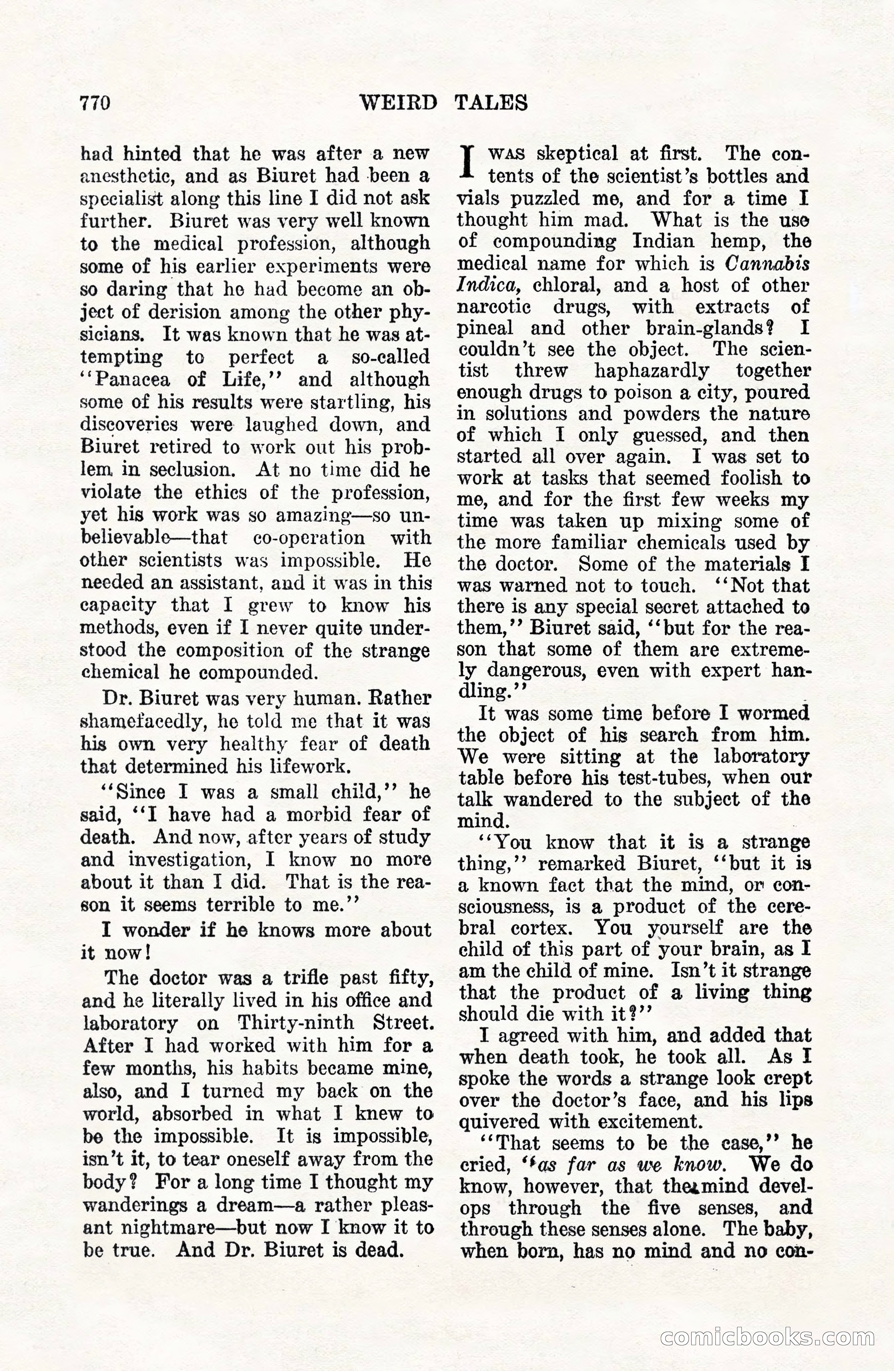 Weird Tales, Vol. VII, No. 6 — page 52 of 148